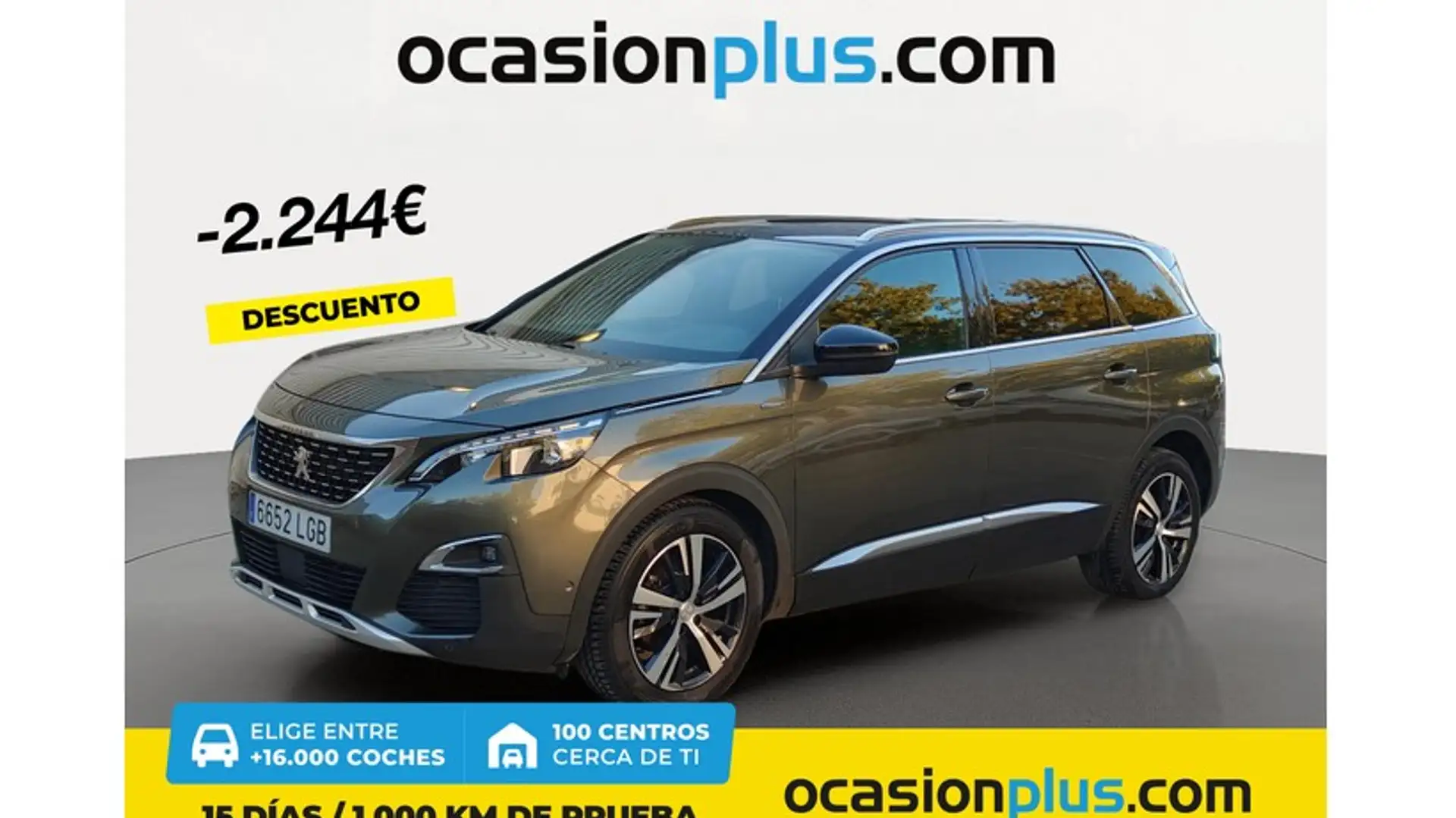 Peugeot 5008 1.6 BlueHDi Style 7 pl. EAT6 120 Gris - 1