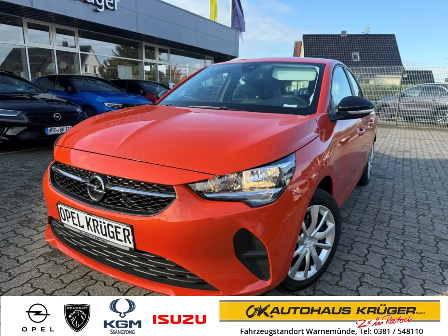 Opel Corsa-e F Edition kleiner Cityflitzer Orange - 1