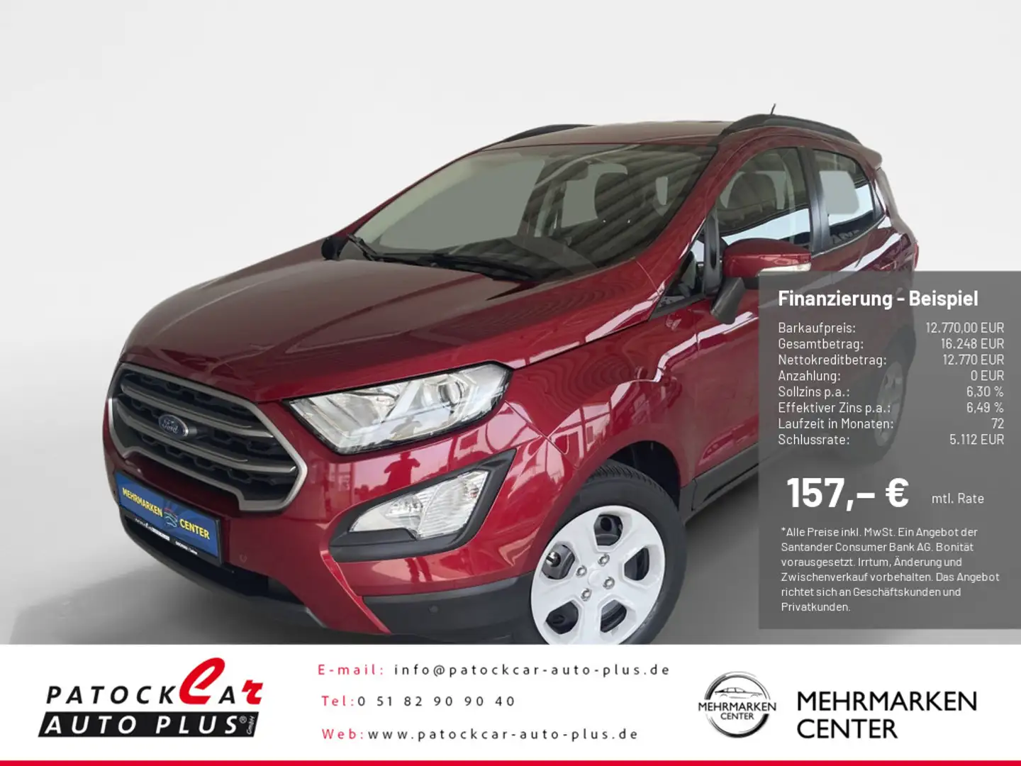 Ford EcoSport 1.0 EcoBoost Cool&Connect 1.Hand SHZ Rot - 1