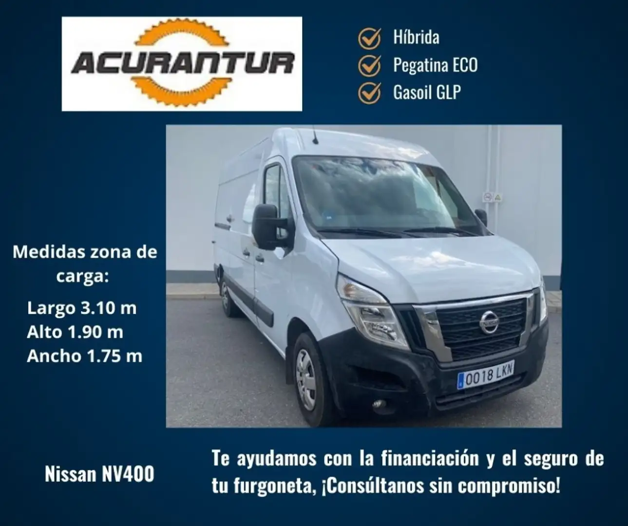 Nissan NV400 Fg. 2.3dCi 130 L2H2 3.5T FWD Comfort Blanco - 1