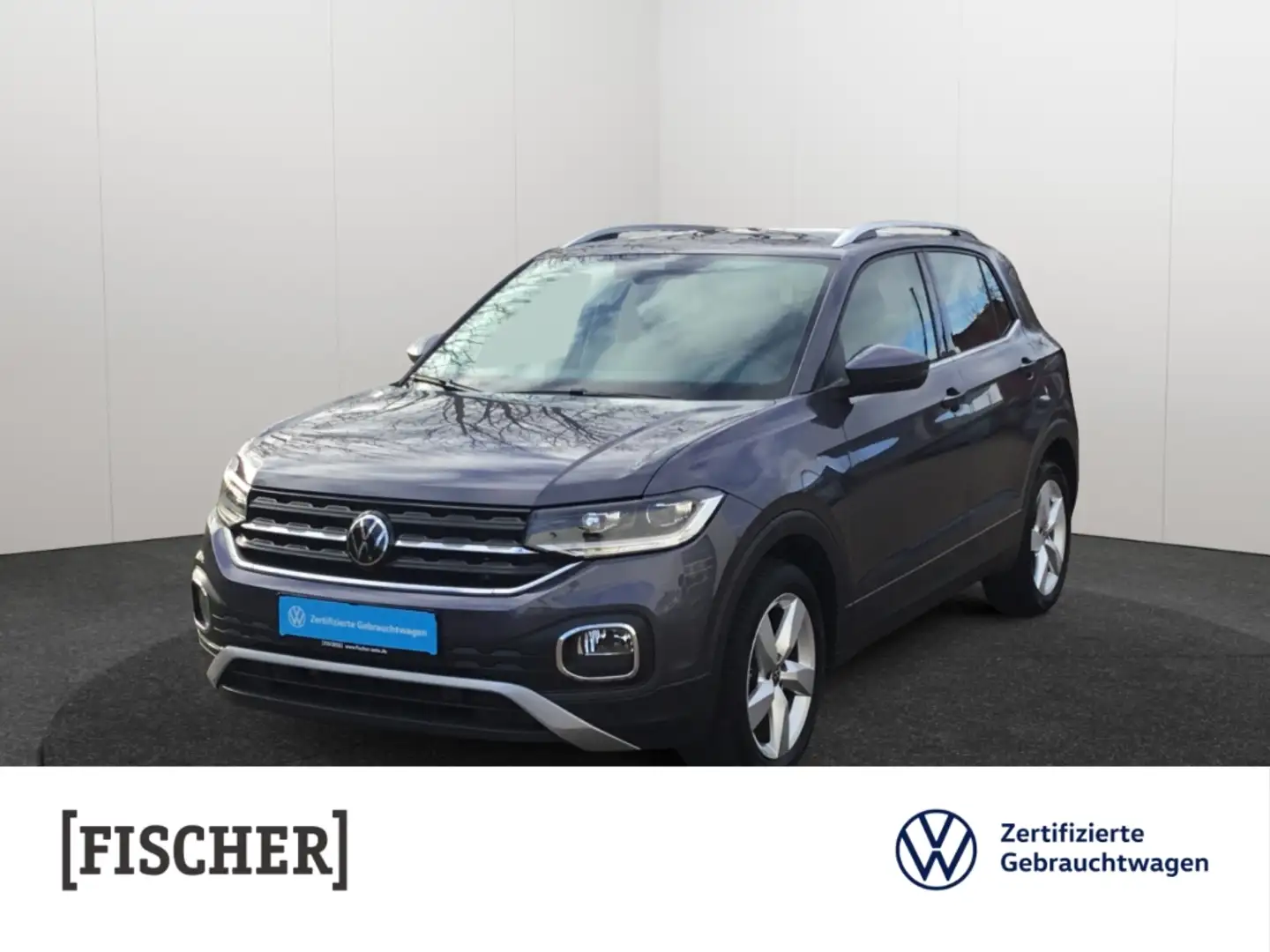 Volkswagen T-Cross 1.0TSI DSG Style LED AHK SHZ Rear View ACC PDC Gris - 1