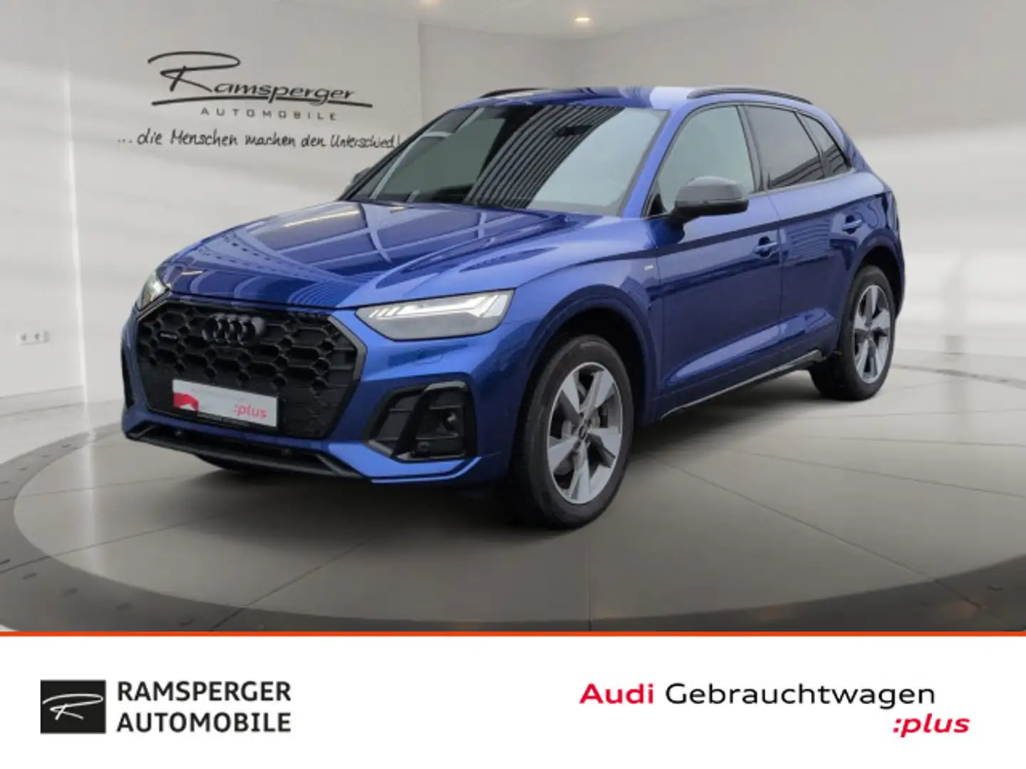 Audi Q5 S line 45 TFSI quat. S line Matrix ACC 360° Blau - 1