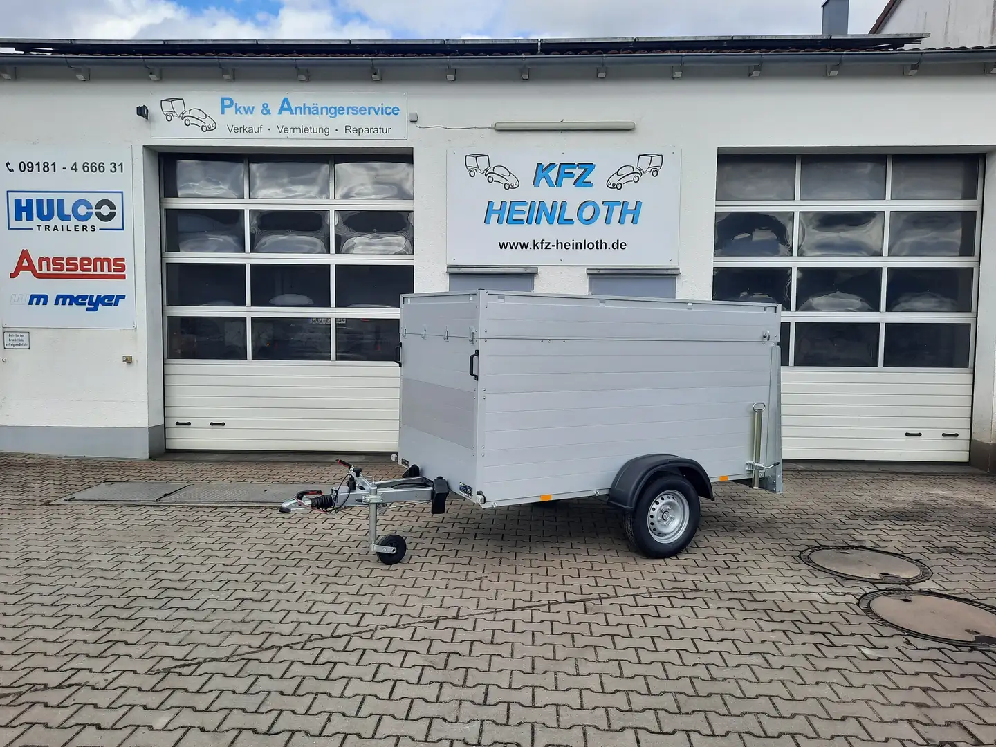 Anssems GT1200.251x126 VT2 ALU Anhänger mit Rampe Silber - 1