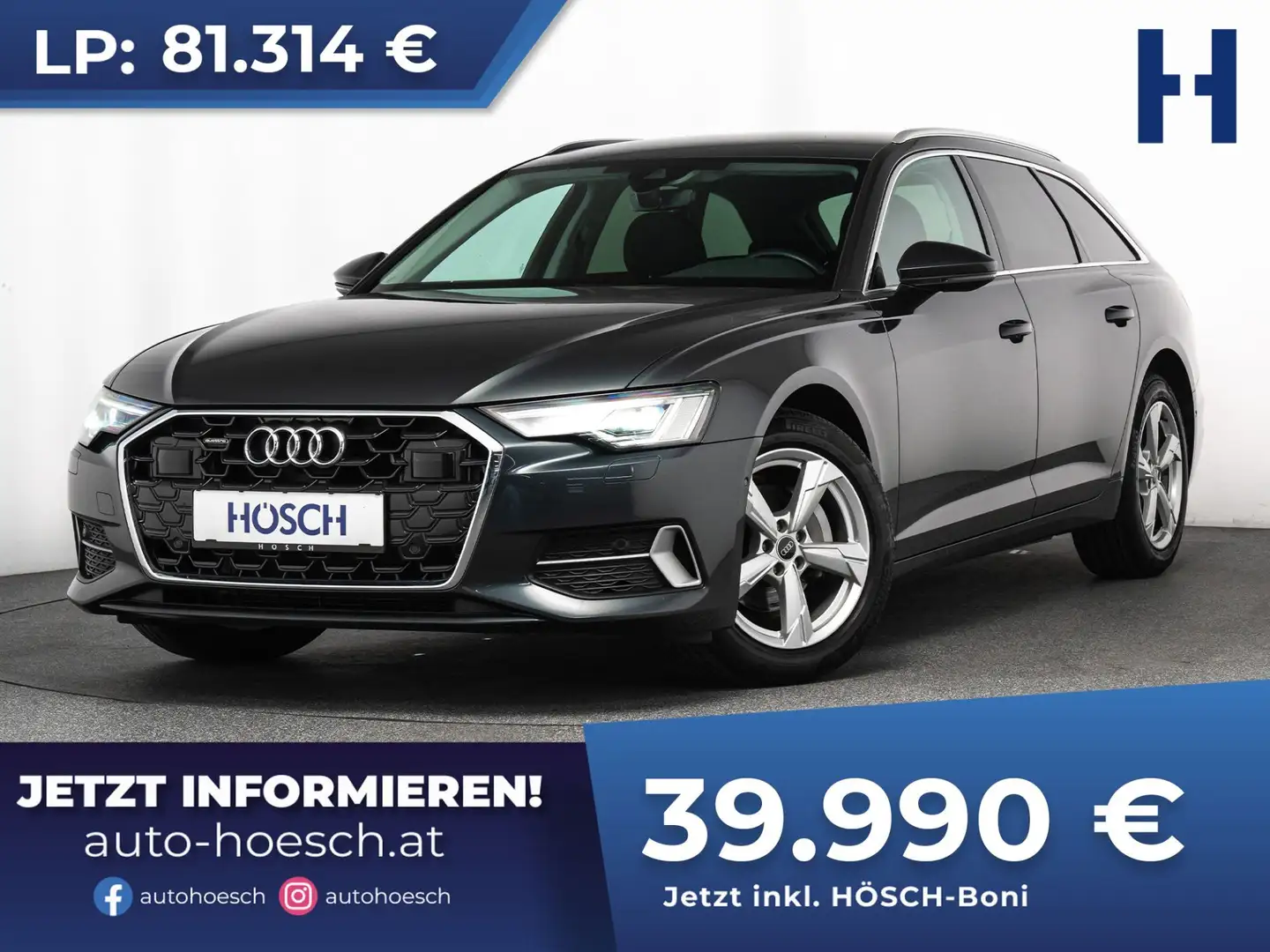 Audi A6 Avant 40 TDI quattro Adv. STHZG AHK R-KAM -51% Grau - 1