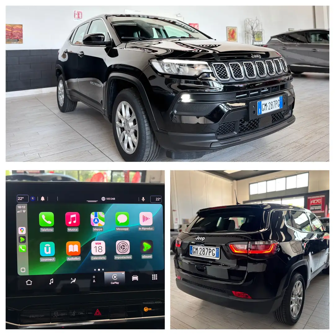 Jeep Compass 1.5 TURBO 131 CV MHEV T4 KM.CERTIFICATI AZIENDALE Nero - 1