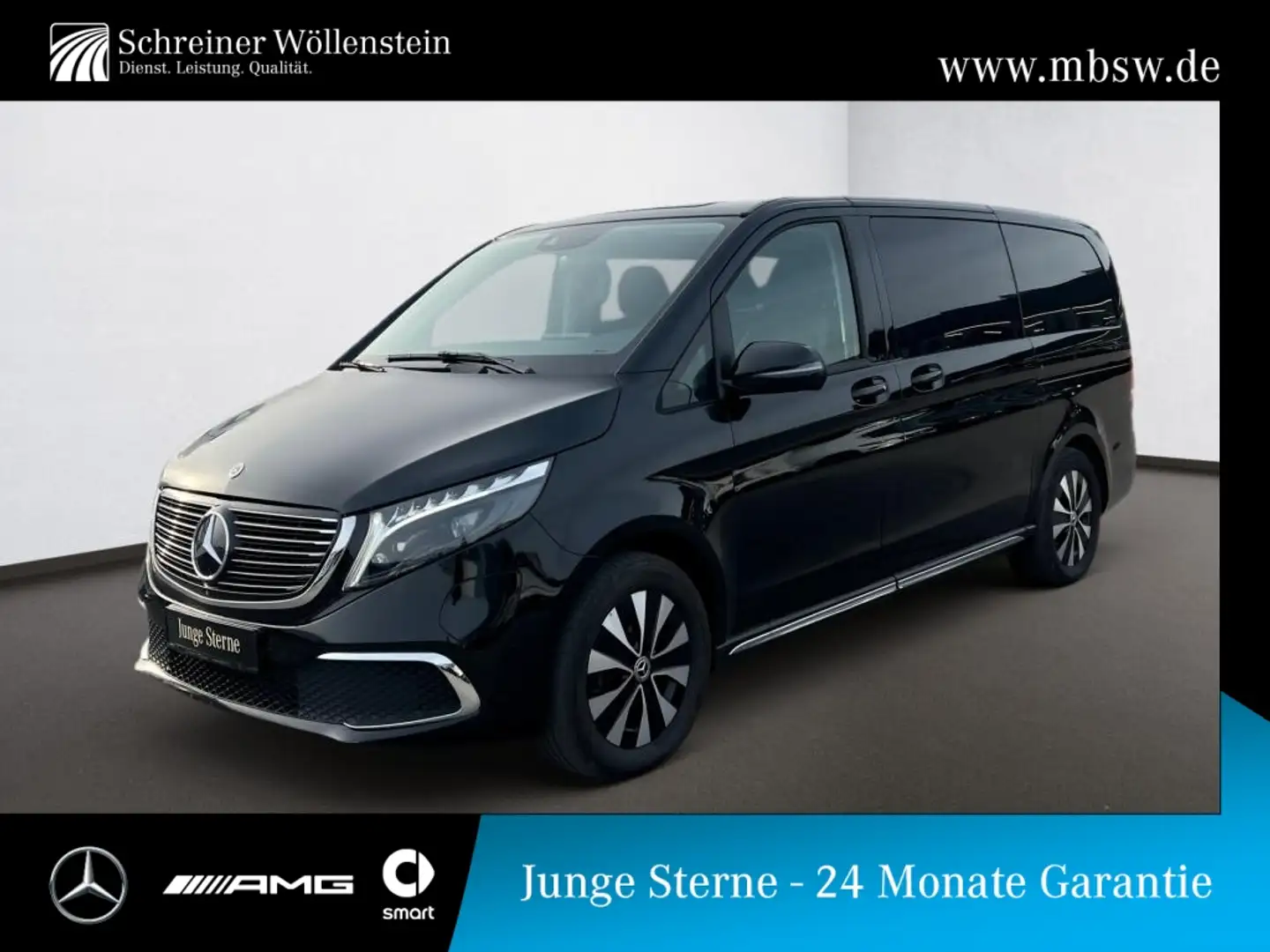 Mercedes-Benz EQV 300 Lang Distr*360°Kamera*LED*MBUX*Navi*Ambi Schwarz - 1
