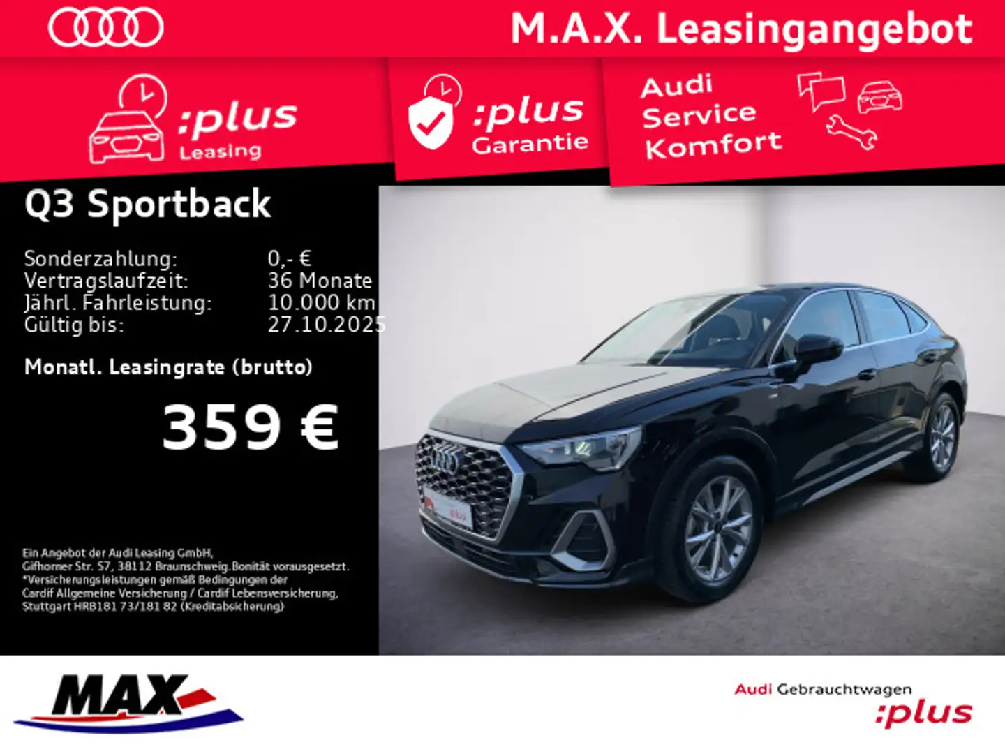 Audi Q3 35 TDI S-LINE LED+KAMERA+DCP+NAVI+ Schwarz - 1