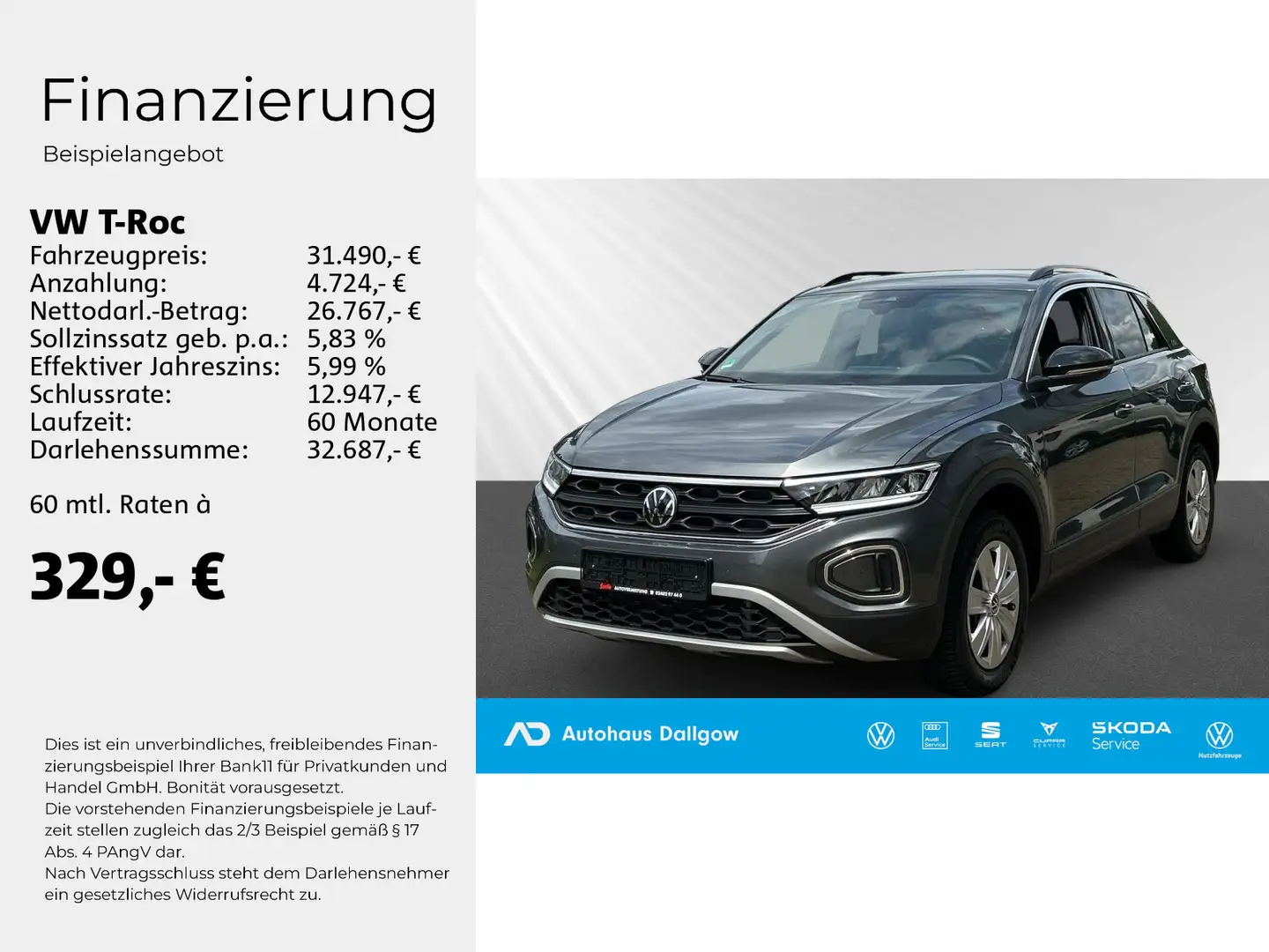 Volkswagen T-Roc GOAL 1.5 l TSI 150 PS*DSG LED+PDC+Navi+RFK Grau - 2