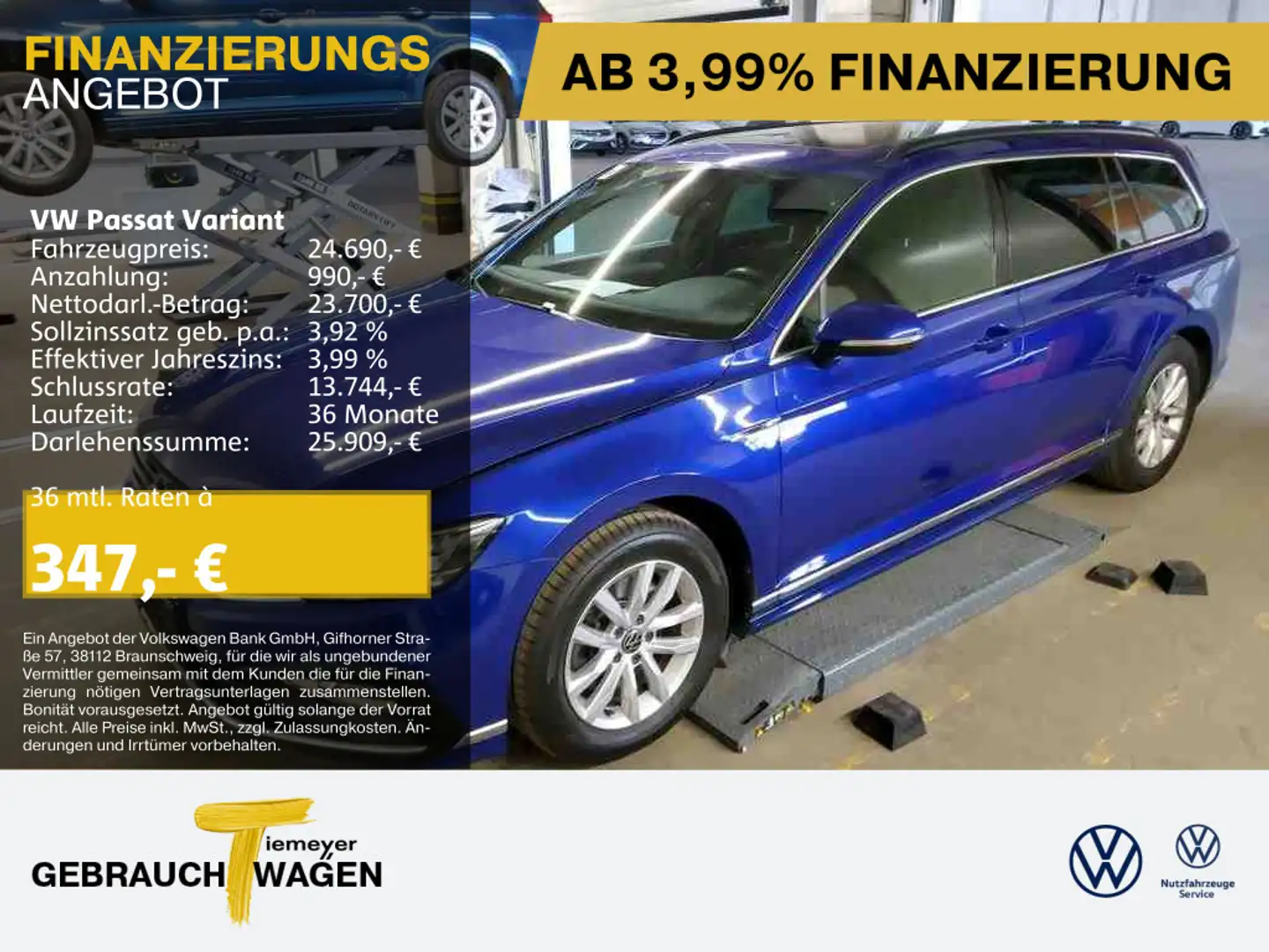 Volkswagen Passat Variant 2.0 TDI DSG R-LINE PANO NAVI AHK Blau - 1