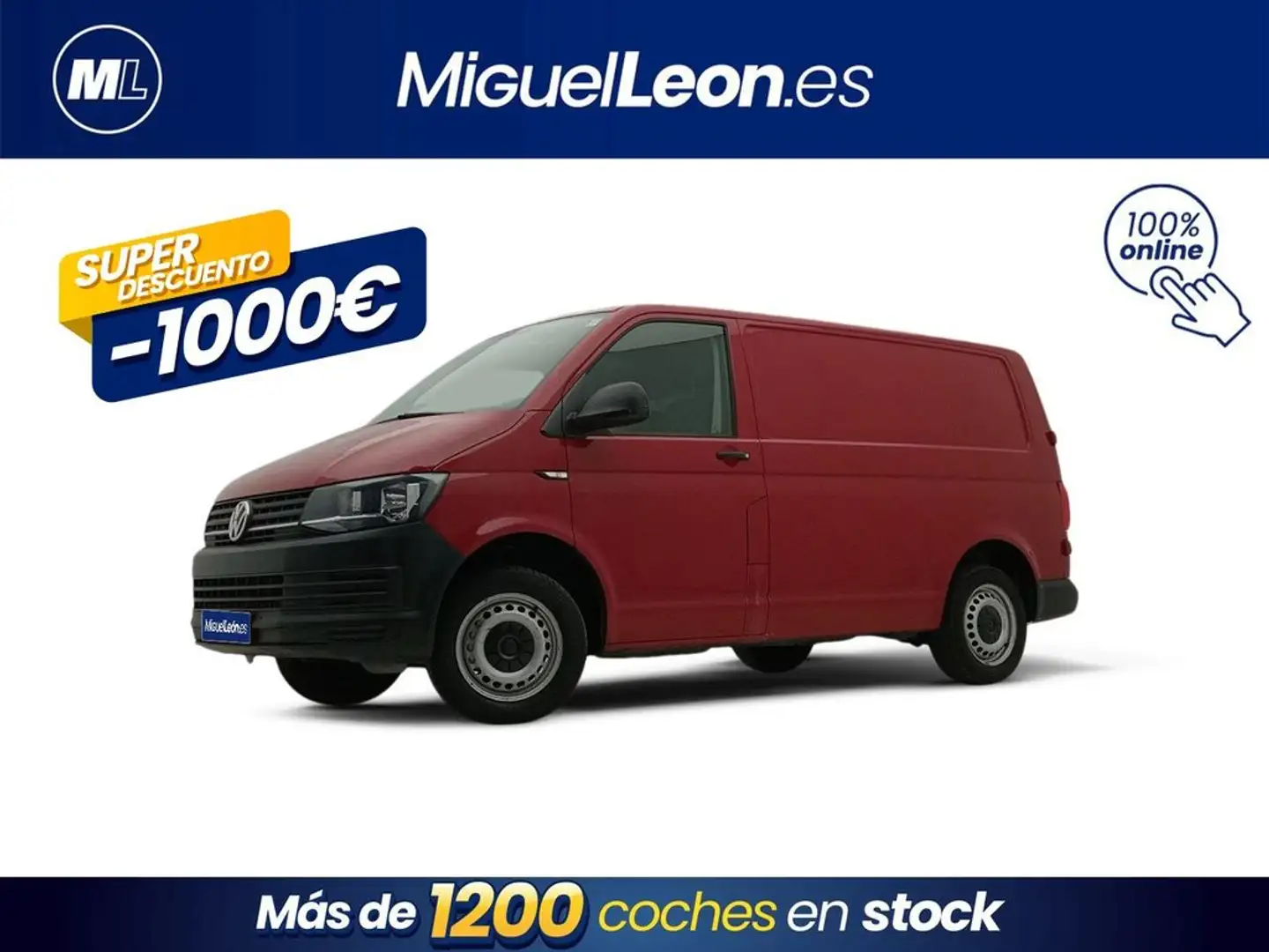 Volkswagen Transporter 2.0 TDI 102CV SCR BMT Rojo - 1