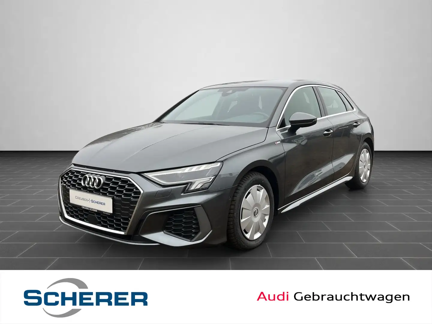 Audi A3 35 TFSI S tronic S line NAVI SHZ RF Gris - 1