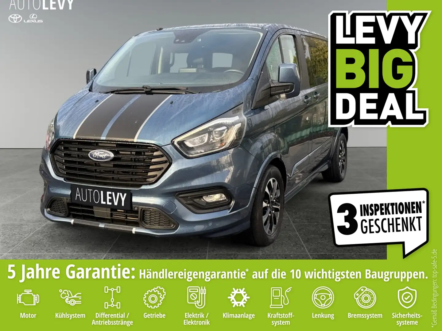 Ford Tourneo Custom Kombi 2.0 TDCI ACC*el.Sitze* Blu/Azzurro - 1