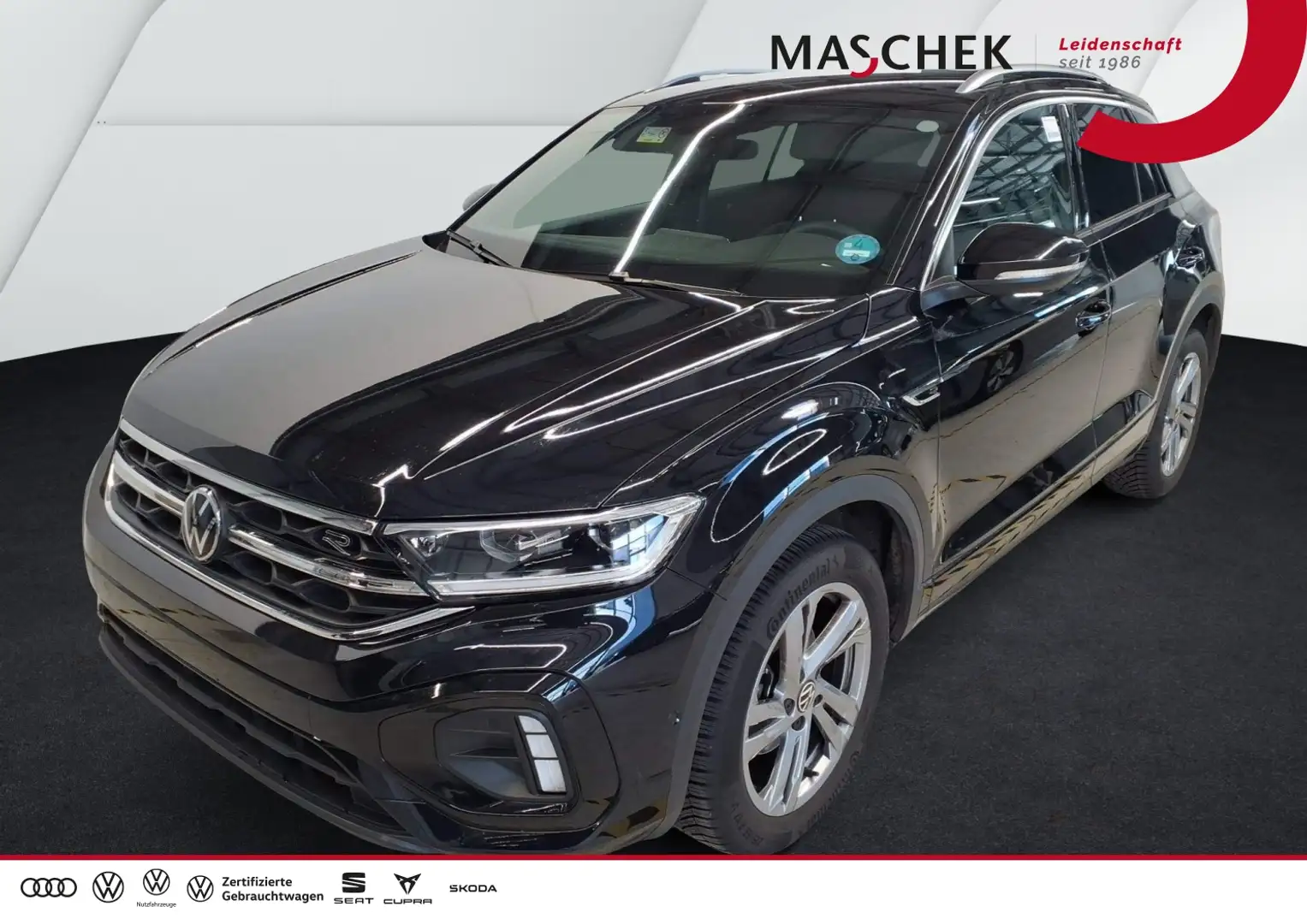 Volkswagen T-Roc R line 1.5 TSI DSG AHK Navi GRA Sitzh. PDC Schwarz - 1