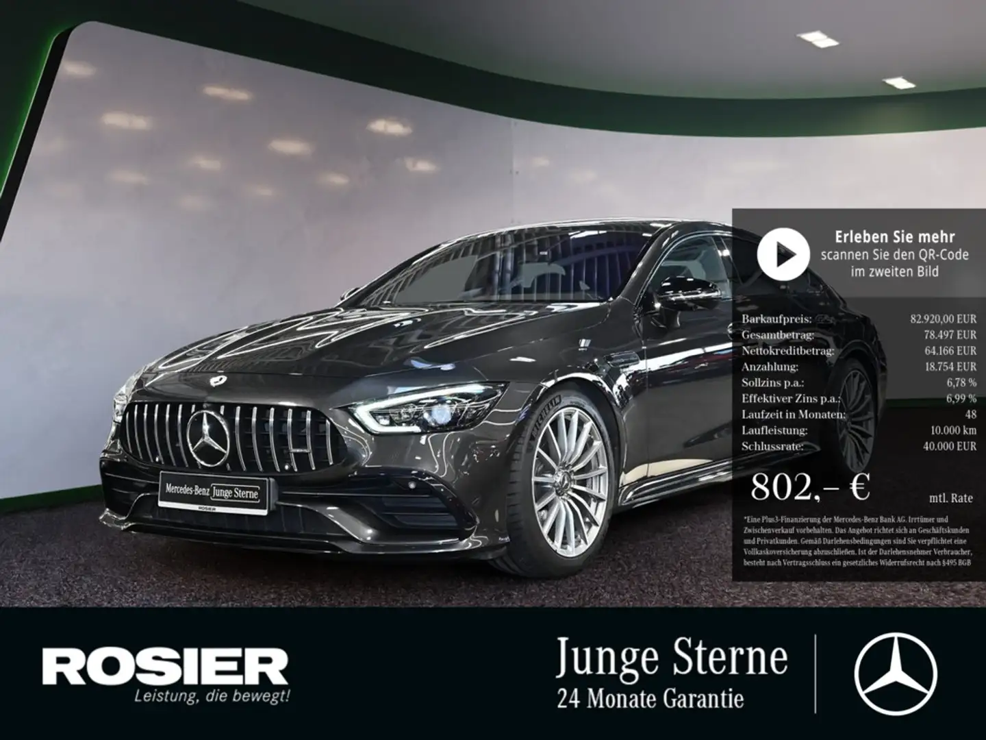 Mercedes-Benz AMG GT 43 4M+ LED Pano Navi Luftf. Kamera Key Gris - 1