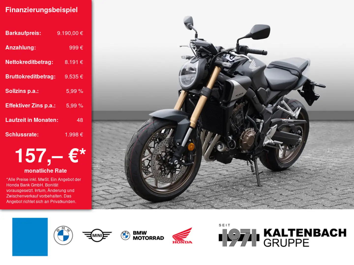 Honda CBR 650 LED SCHEINWERFER E-Clutch Schwarz - 1