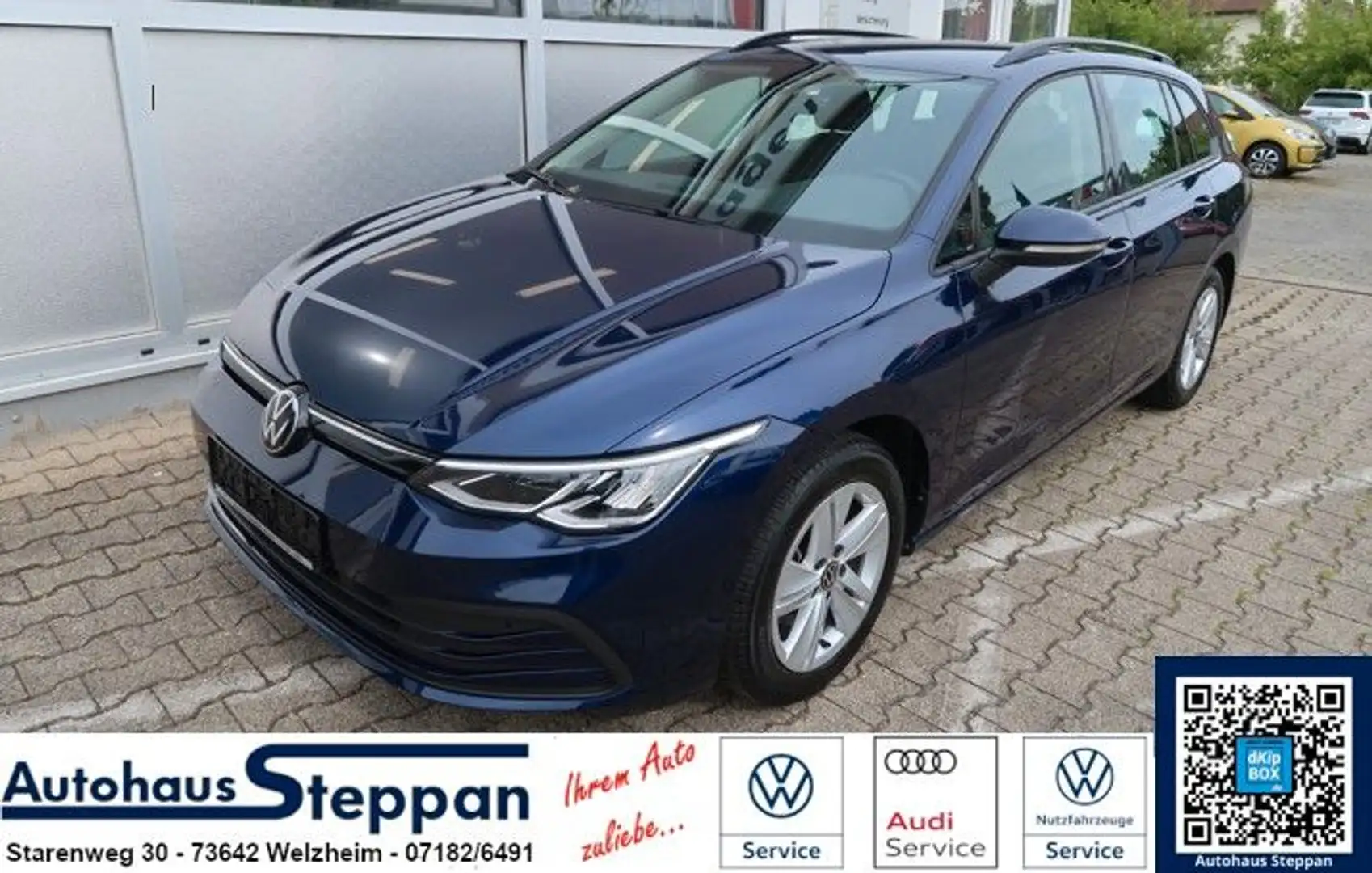 Volkswagen Golf Variant 1,5 eTSI Life MHEV +Navi +LED +APP Bleu - 1
