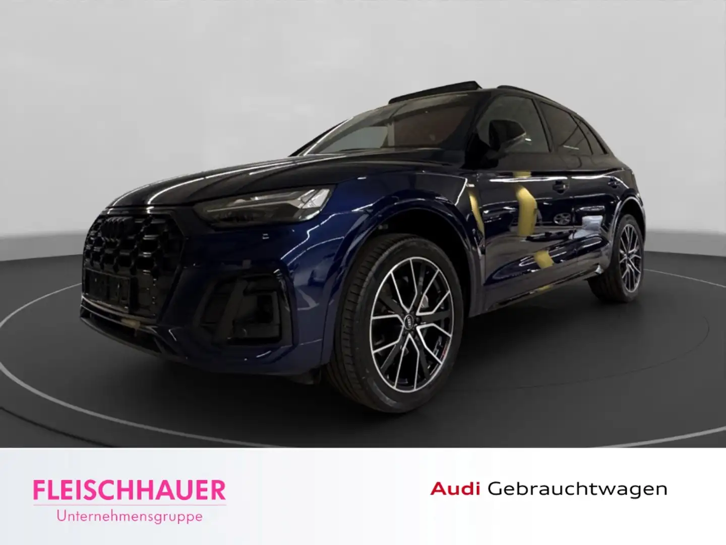 Audi Q5 S line 40 TDI quattro MATRIX+PANO+AHK+ACC+LEDER+RF Blau - 1