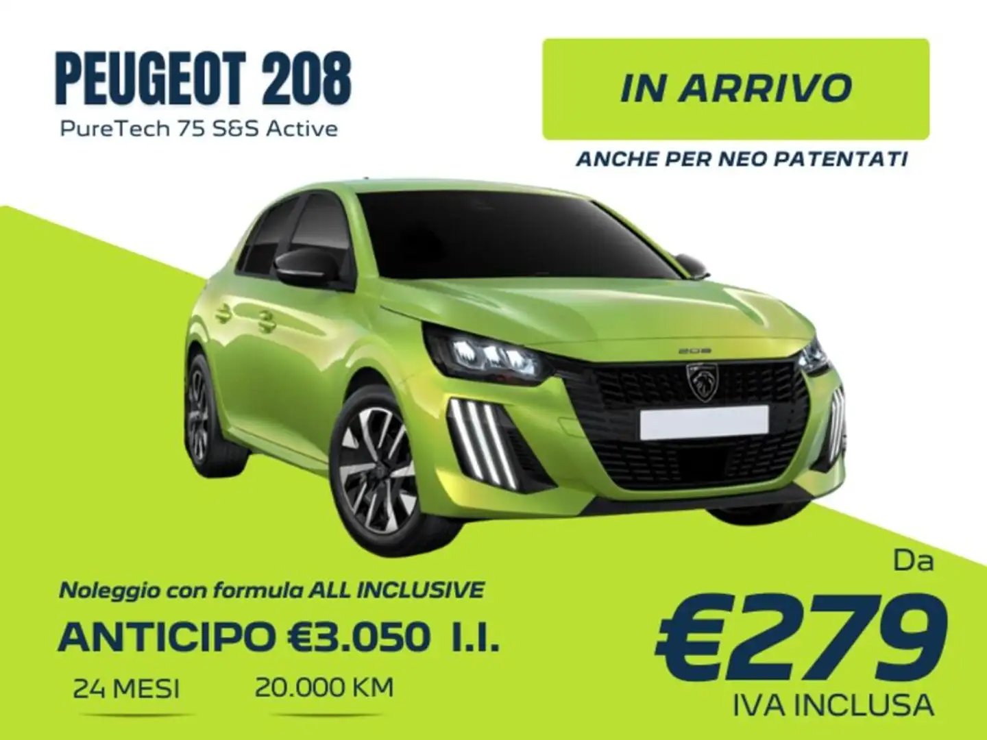 Peugeot 208 1.2 puretech Active s&s 75cv - PROMO Bianco - 1