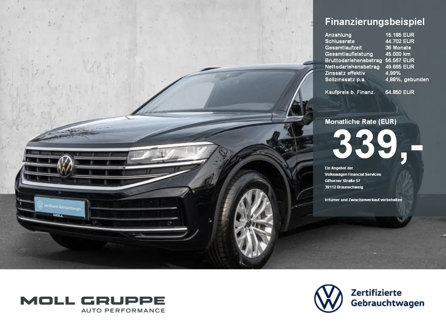 Volkswagen Touareg 3.0 TDI 4Motion DSG Elegance 2xKLIMA 360 Schwarz - 1