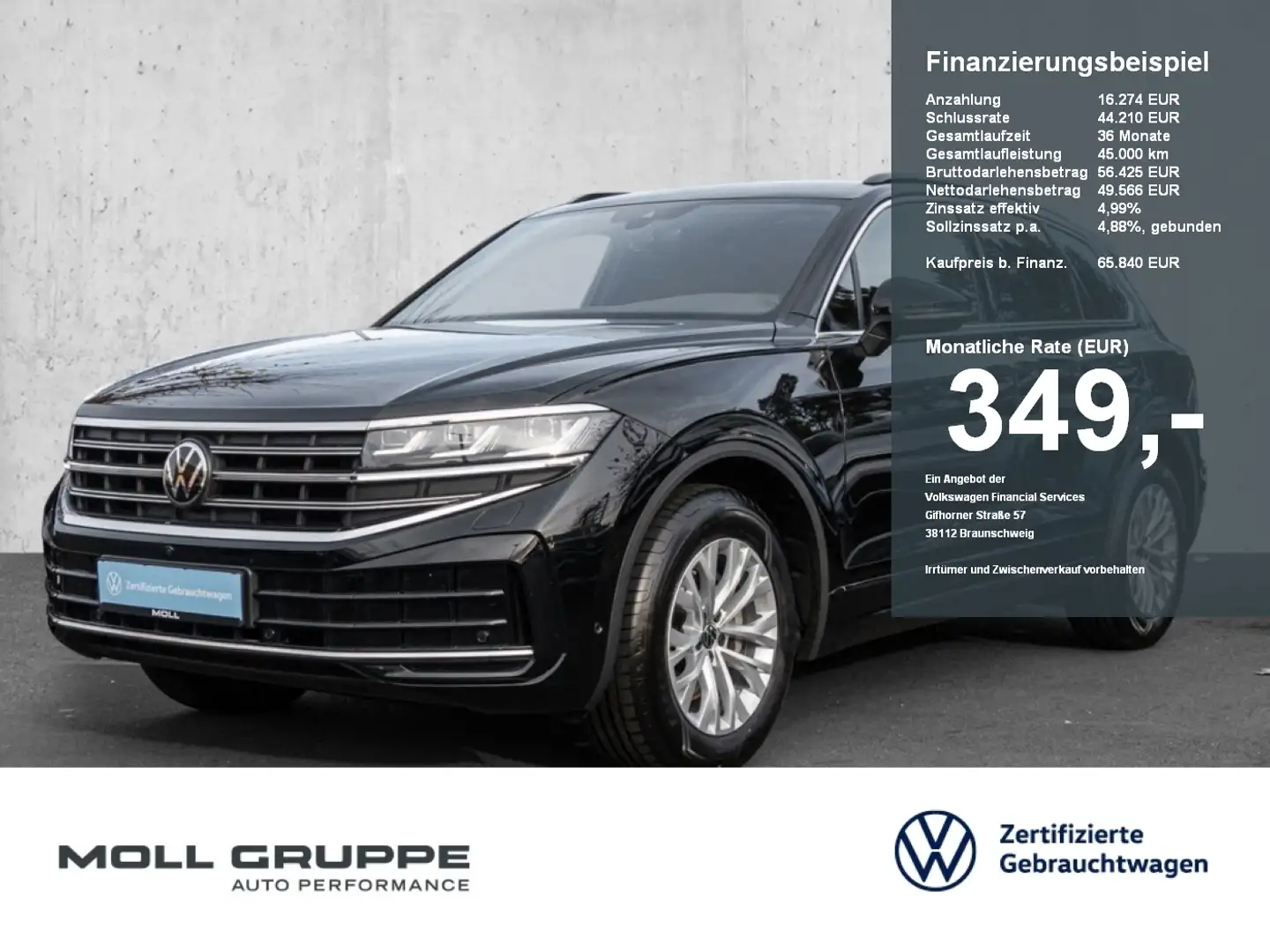 Volkswagen Touareg 3.0 TDI 4Motion DSG Elegance 2xKLIMA 360 Schwarz - 1