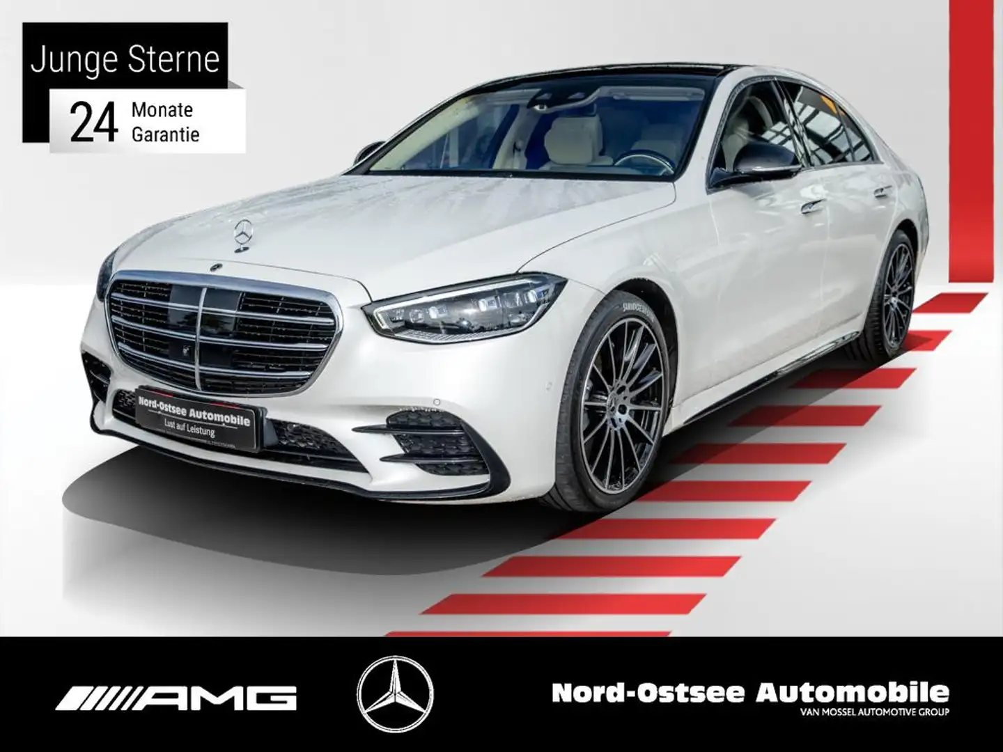 Mercedes-Benz S 400 d 4M AMG 360° NIGHT BURMESTER DISTR MEMORY Weiß - 1
