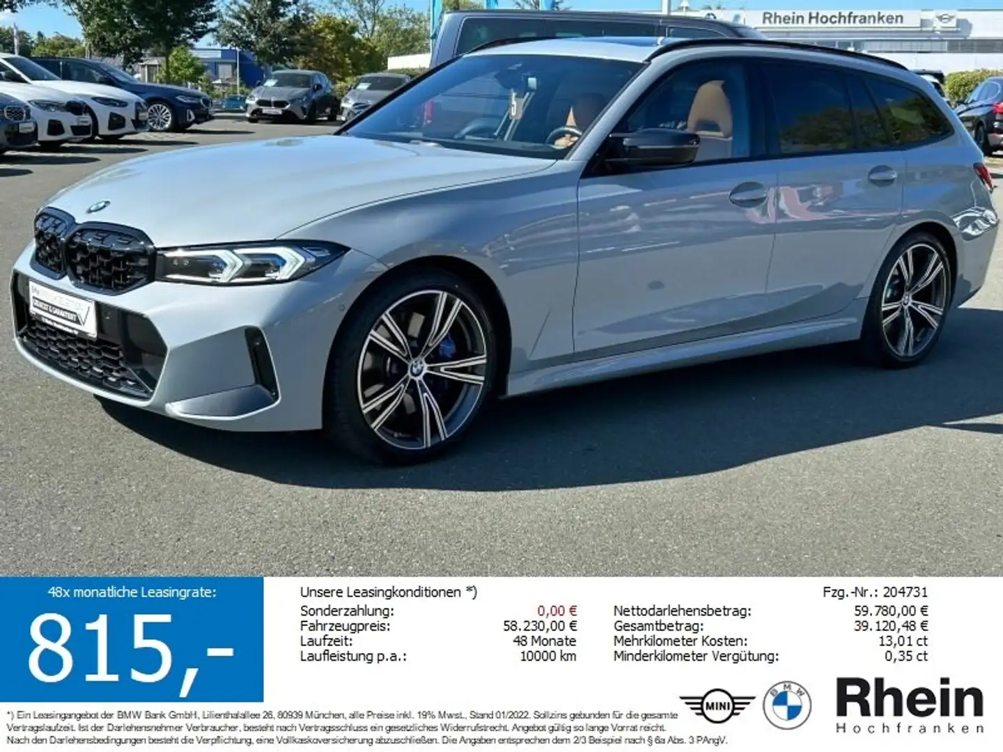 BMW 340 Md xDrive Touring INNO AHK PANO DRIVINGASSIST Grau - 1