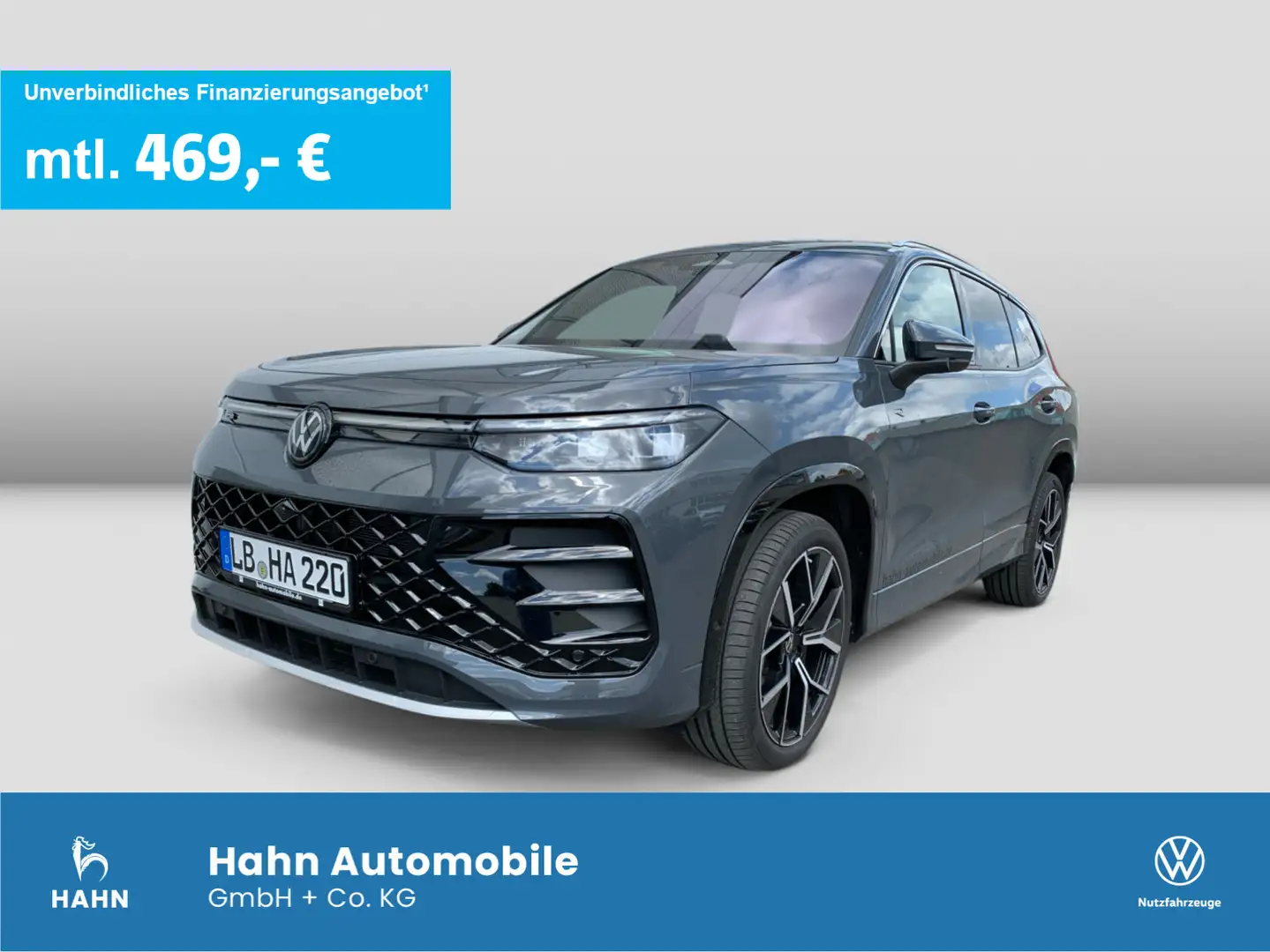 Volkswagen Tayron R-Line 2,0TDI 142kW DSG 4MOT AHK PANO H&K Grau - 1