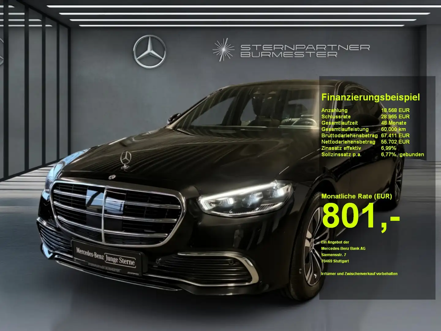Mercedes-Benz S 350 d MBUX+Memory+Ambiente+Mbeam+CarPlay+Leder Noir - 1