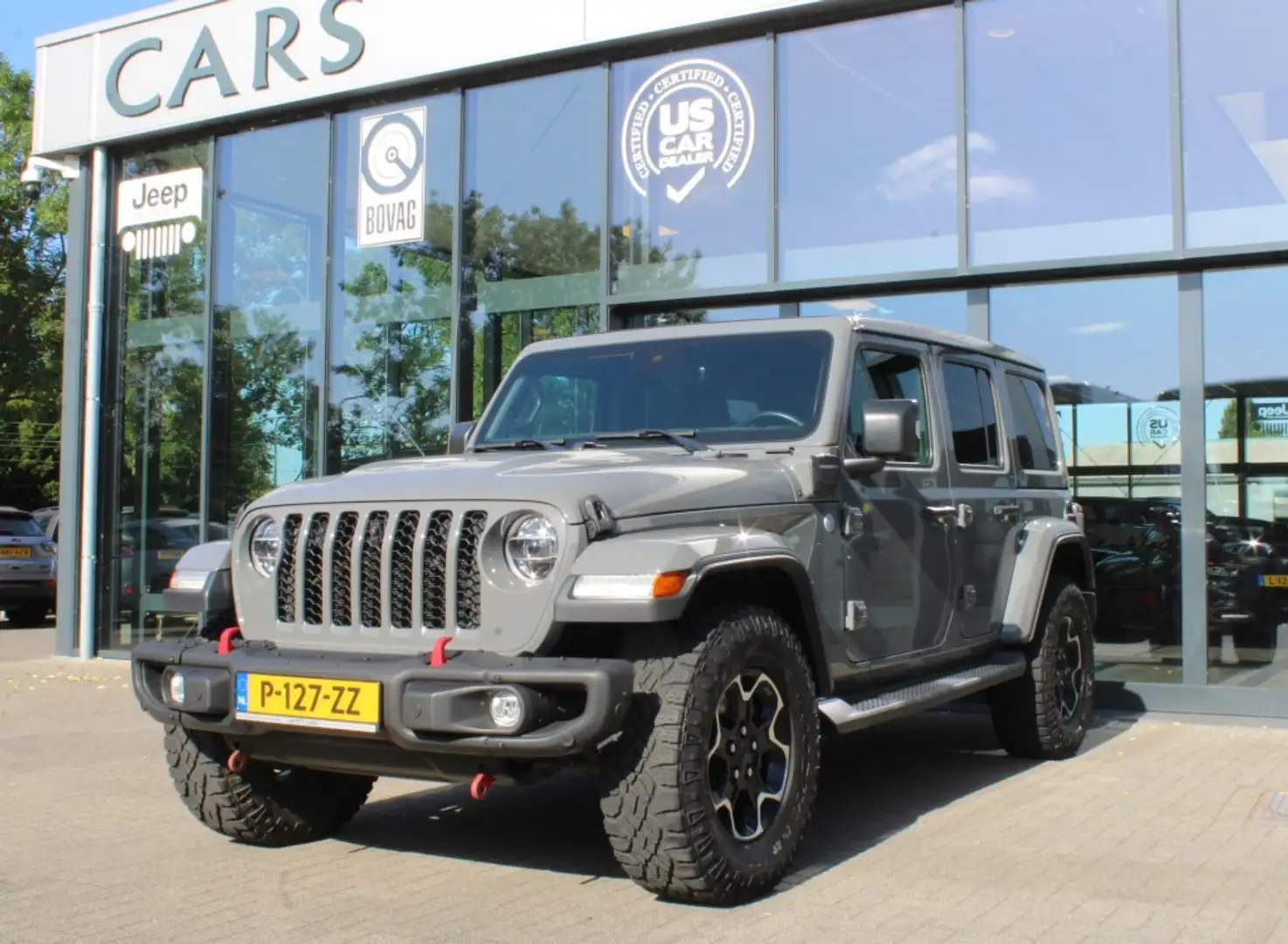 Jeep Wrangler 4XE 380 SAHARA / Plug In Hybrid / My Sky open dak Grijs - 1