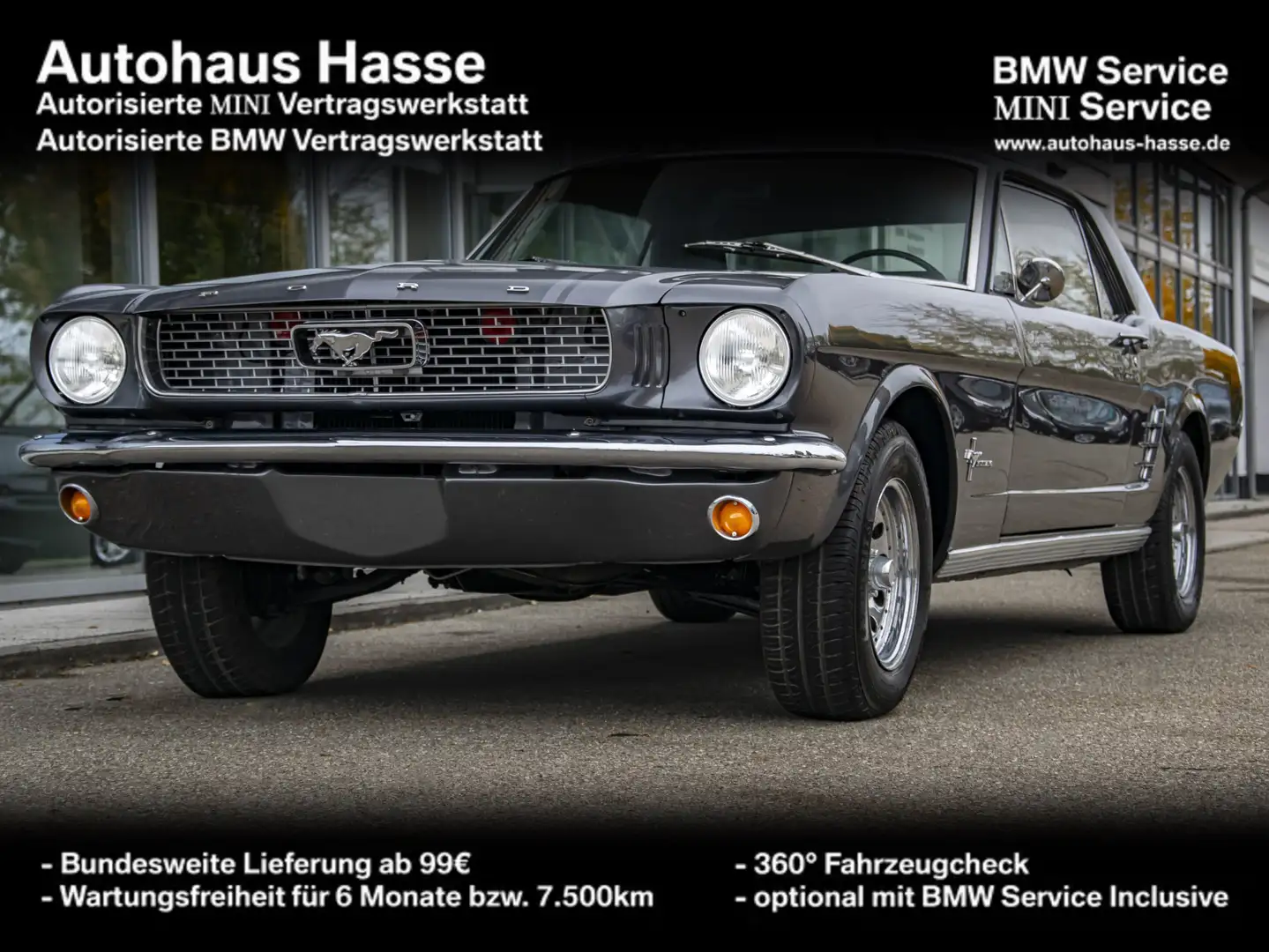 Ford Mustang OLDTIMER RESTAURIERT Falcondesign NEU GEPOLSTERT Grau - 1