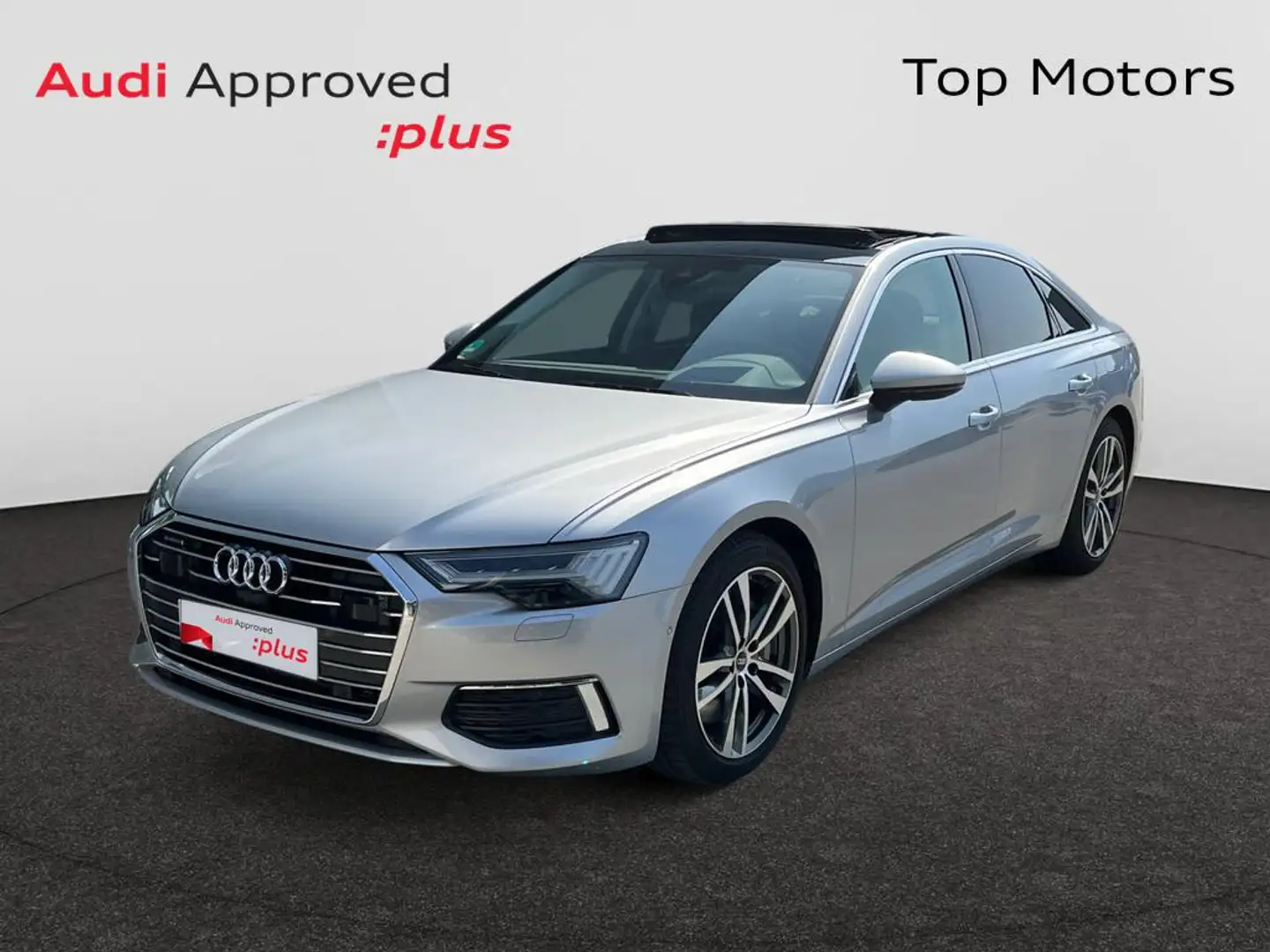 Audi A6 FULL OPTION*HYBRIDE 299pk*CAMERA*PANO*MASSAGE*B&O*KEYLESS*CARPLAY*TOPWAY.BE Argent - 1