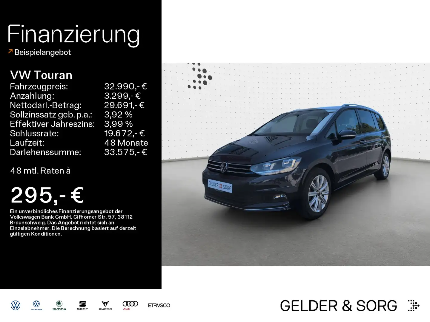 Volkswagen Touran Comfortline 2.0 TDI Pano*7Sitze*Digital Blauw - 1