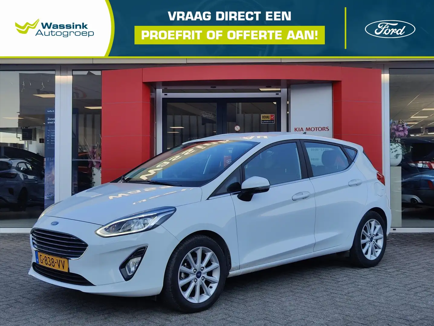 Ford Fiesta 1.0 EcoBoost 95pk 5dr Titanium | Navigatie | Airco Wit - 1