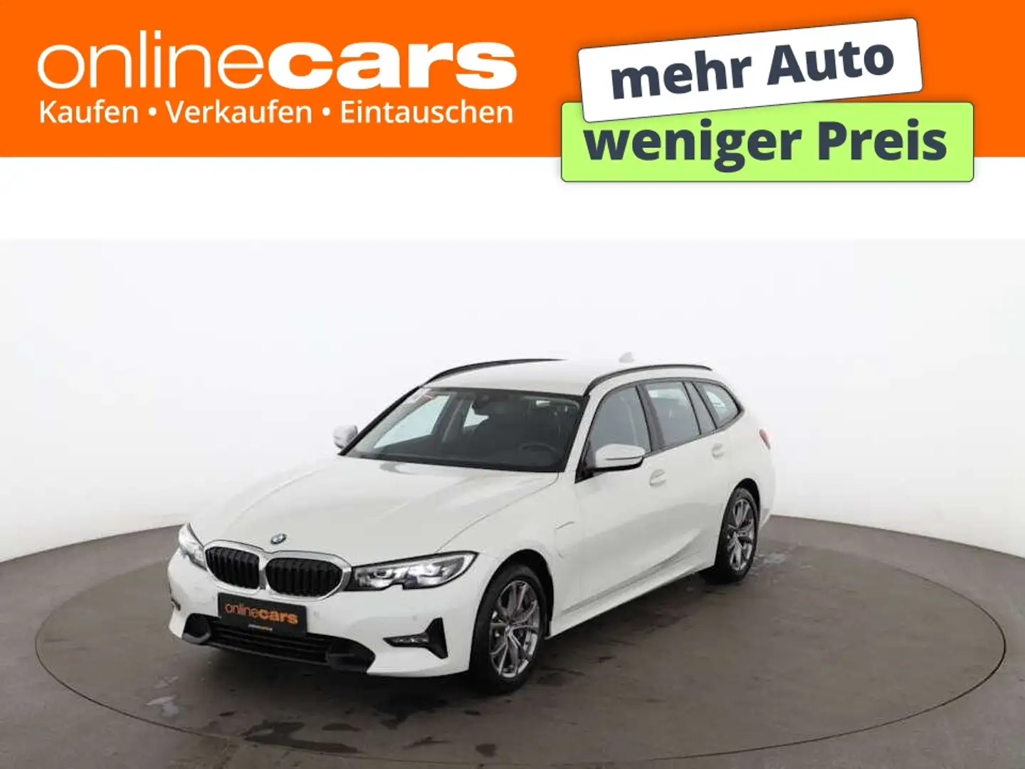 BMW 330 e Touring Sport Line Aut LED NAVI LEDER H/K Weiß - 1