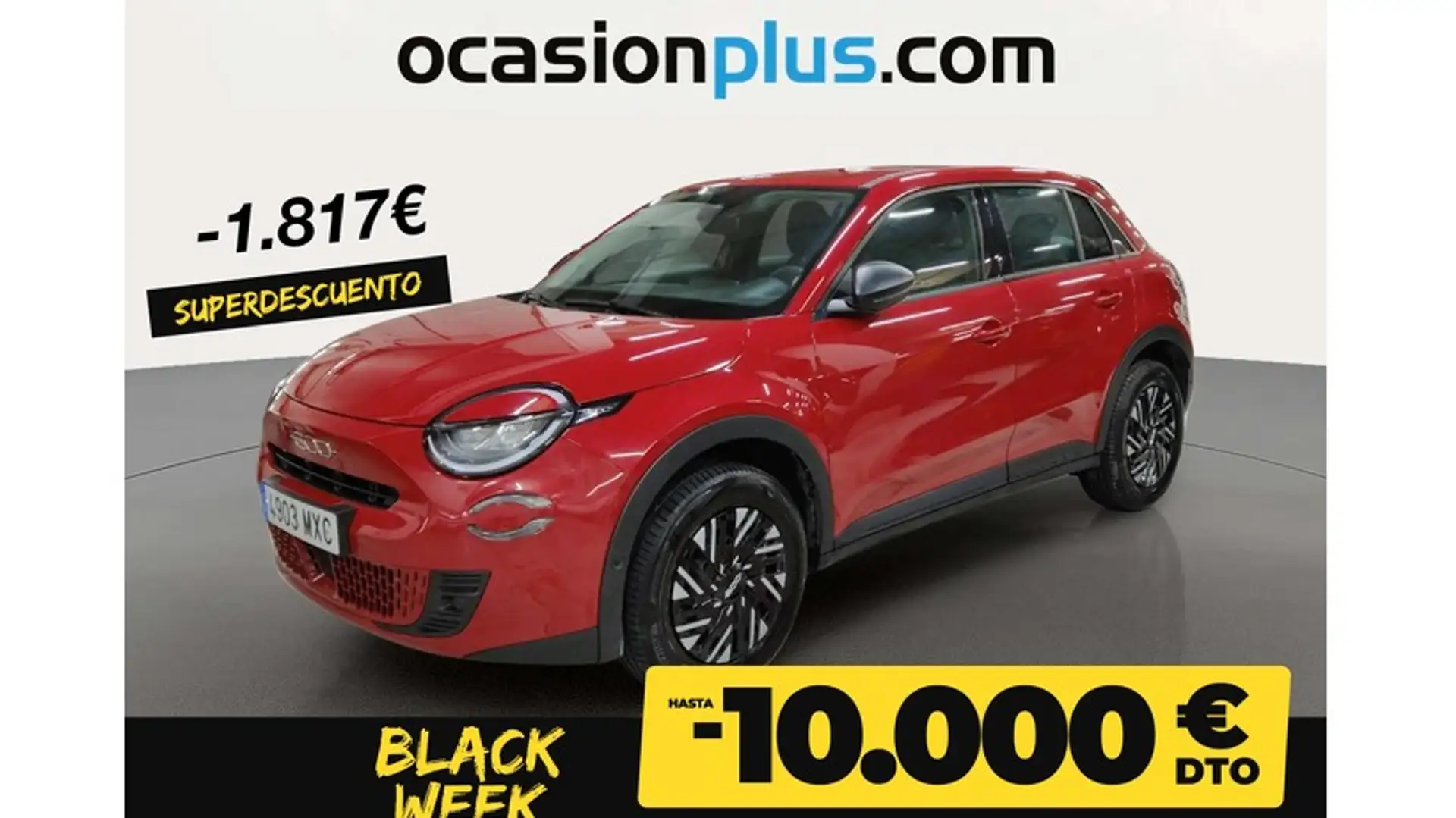 Fiat 600 1.2 MHEV DDCT 74kW Rojo - 1