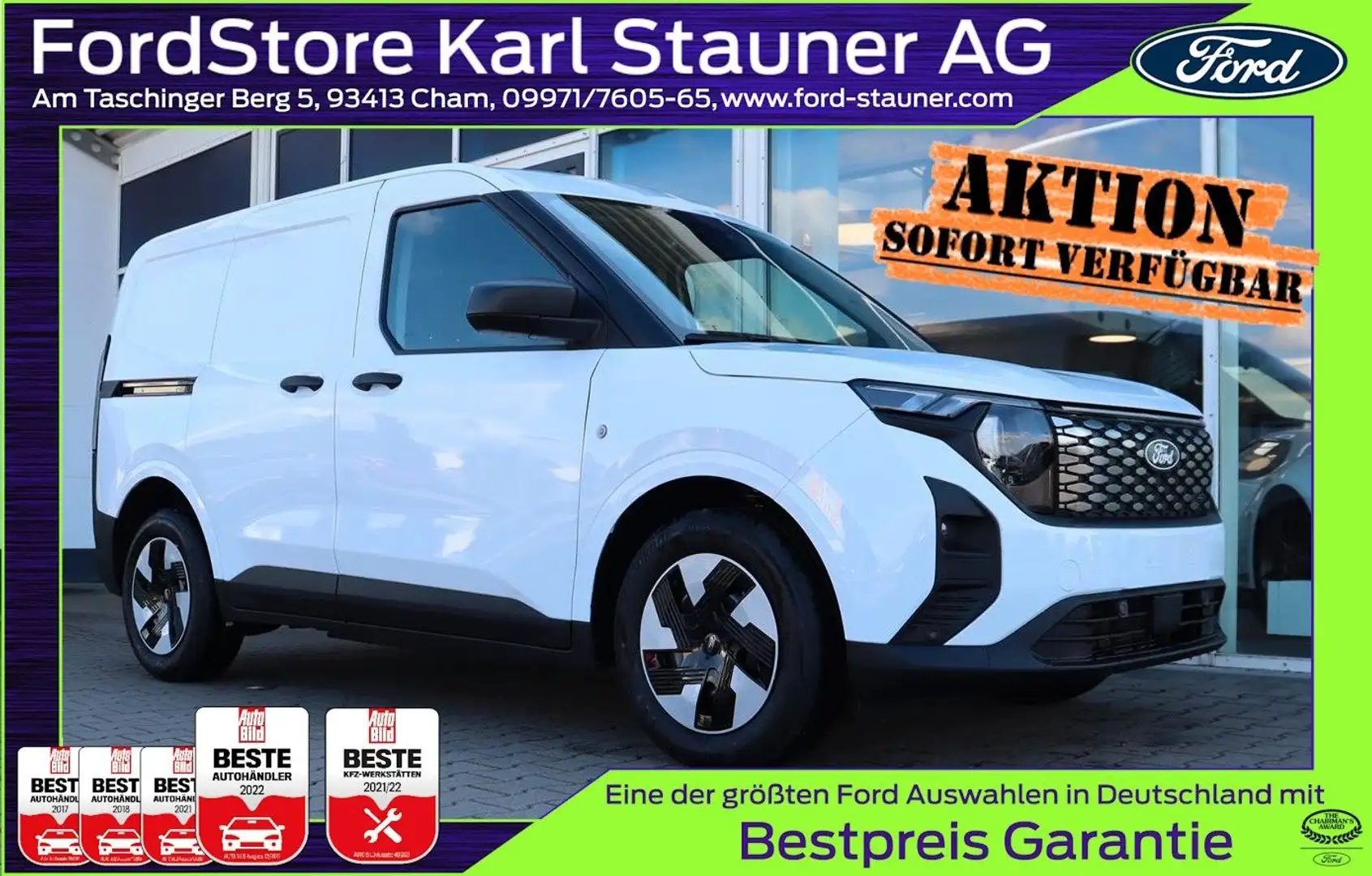 Ford Transit Courier Trend BEV Winter-Paket 0,0 % FIN Weiß - 1