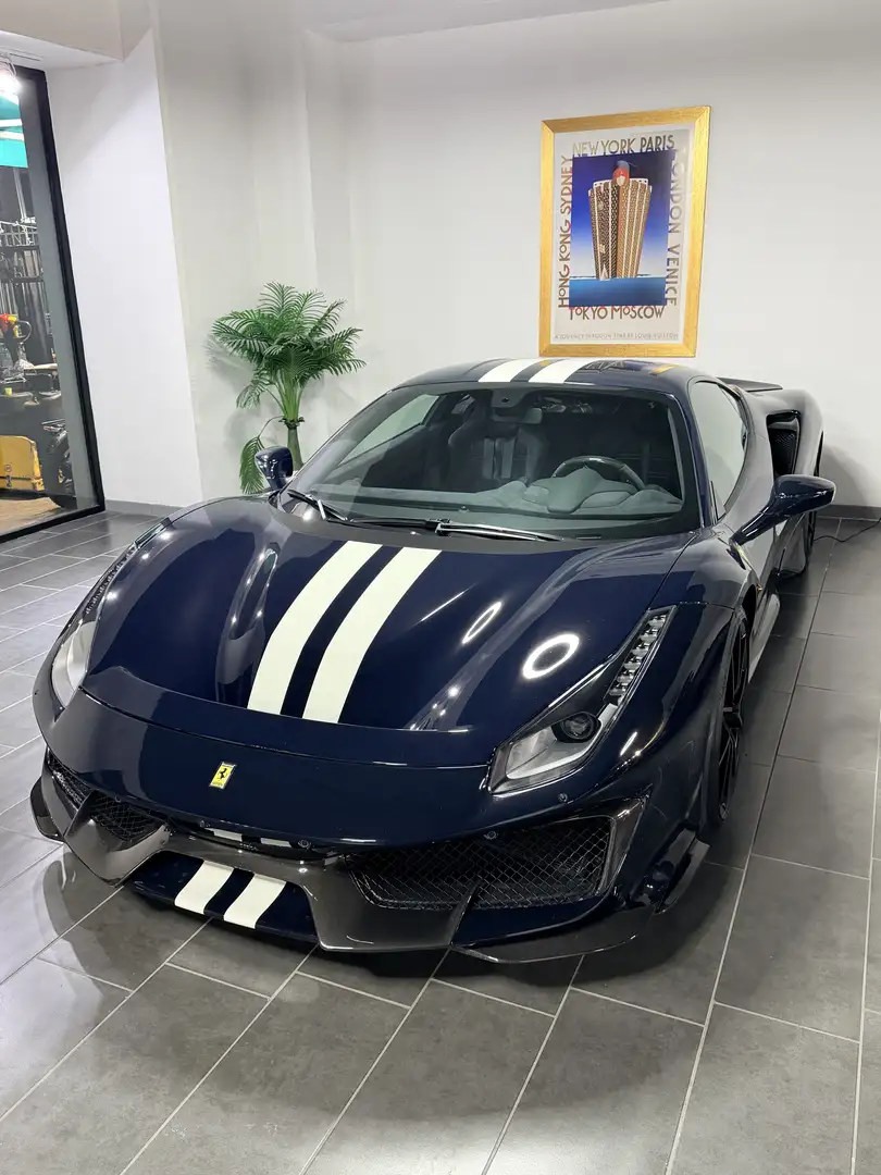 Ferrari 488 Pista Blu pozzi full carbon/Lift/camera Blu/Azzurro - 1