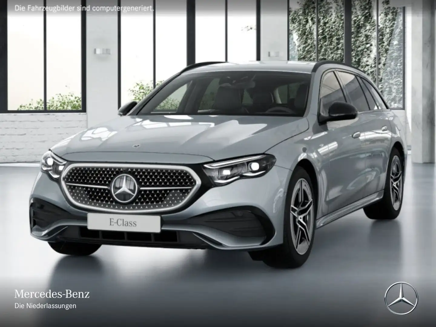 Mercedes-Benz E 300 de T Hybrid AMG Fahrass 360° Burmester AHK Silber - 2