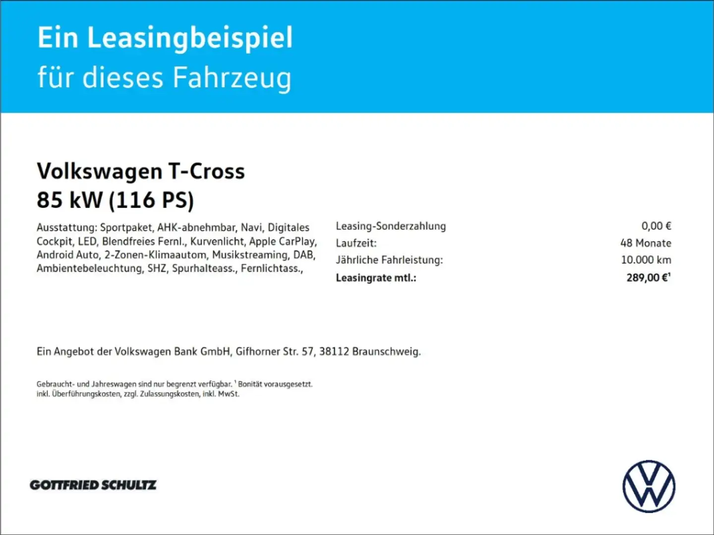 Volkswagen T-Cross R-LINE 1.0 TSI DSG NAVI KAMERA AHK  APP CONNECT Schwarz - 2