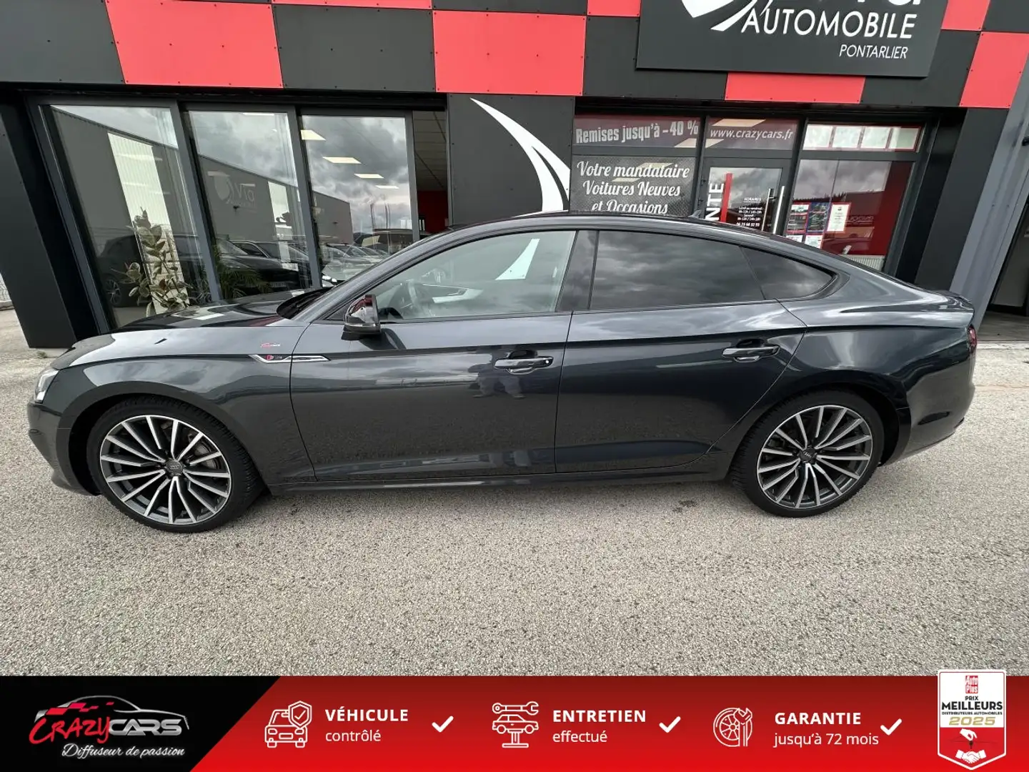 Audi A5 Quattro 2.0 40 TDI 190 BV S-tronic S Line  - CAM - Gris - 2