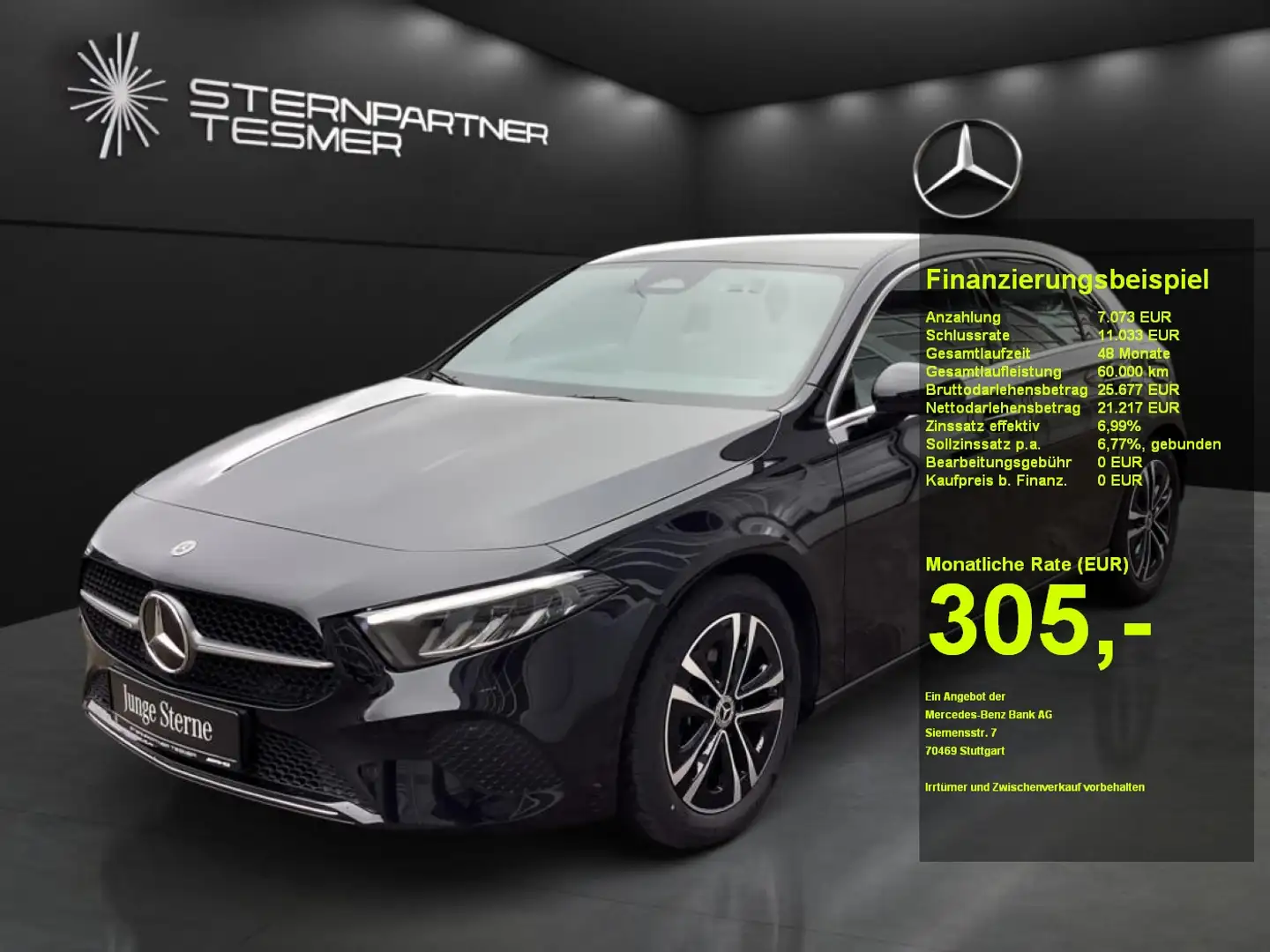 Mercedes-Benz A 200 d +Progressive+MBUX+KAMERA+NAVI+AUT+SHZ Noir - 1