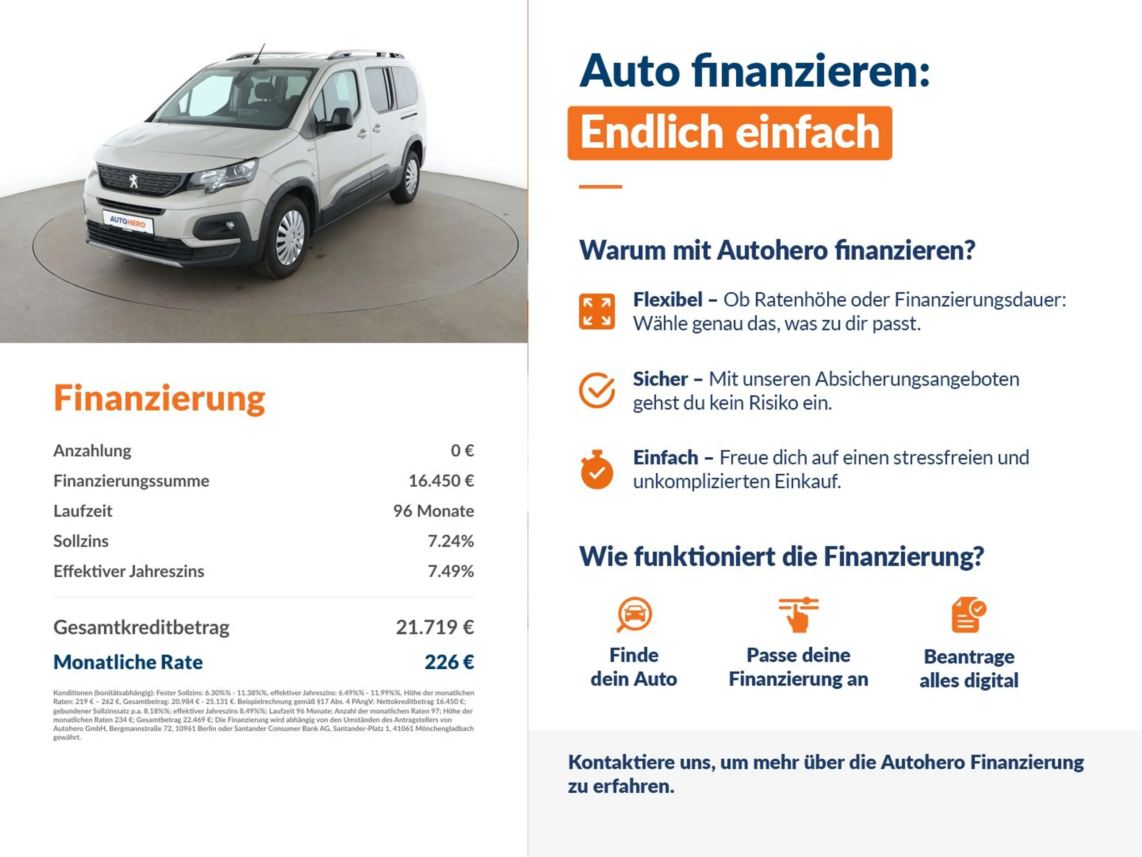 Peugeot Rifter 1.5 Blue-HDi Allure L2 *NAVI*CAM*TEMPO*SHZ* — photo 2