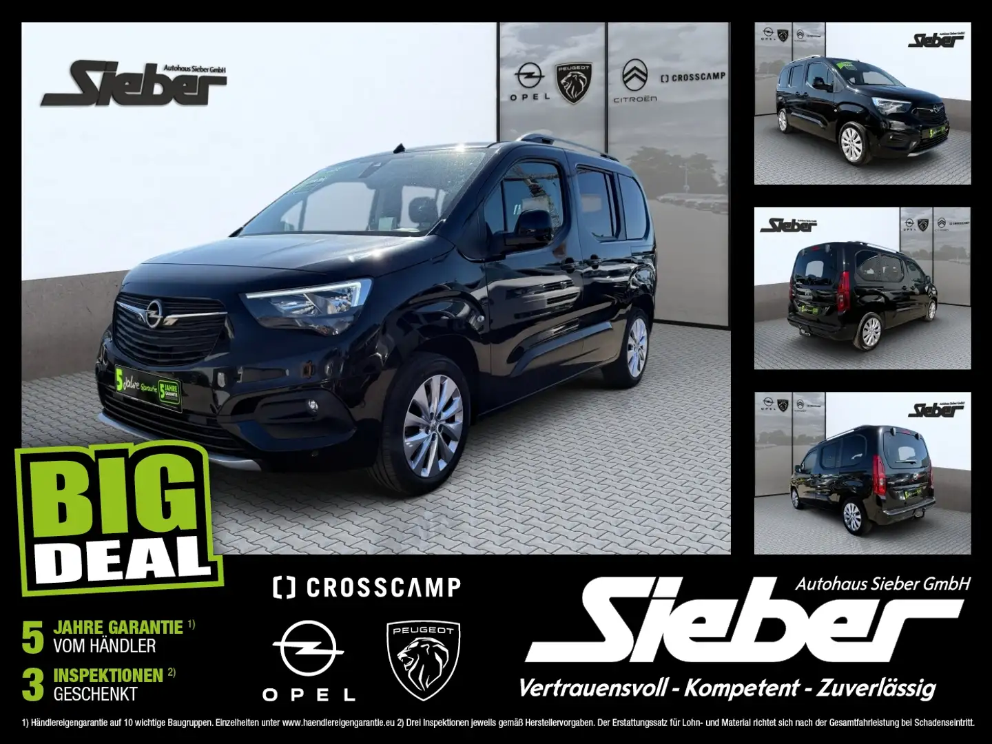 Opel Combo Life E 1.5 INNOVATION Navi Kamera Sitzhzg Чорний - 1