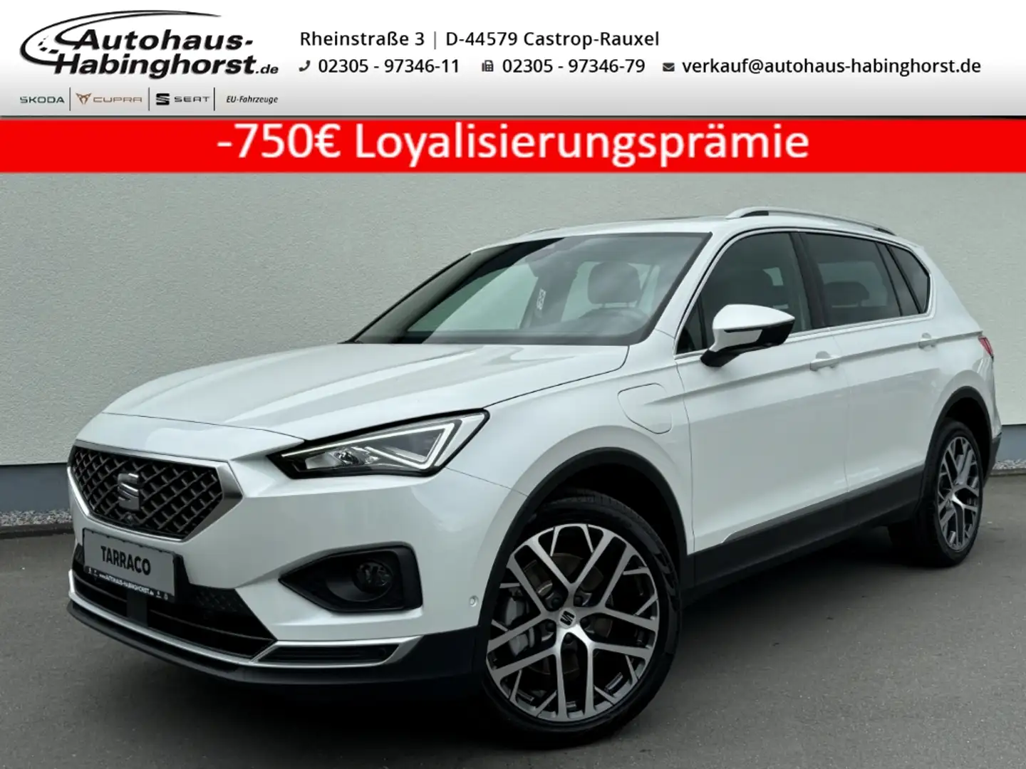 SEAT Tarraco 1.4 e-Hybrid DSG Xperience 360 DCC AHK ParkAssist Weiß - 1