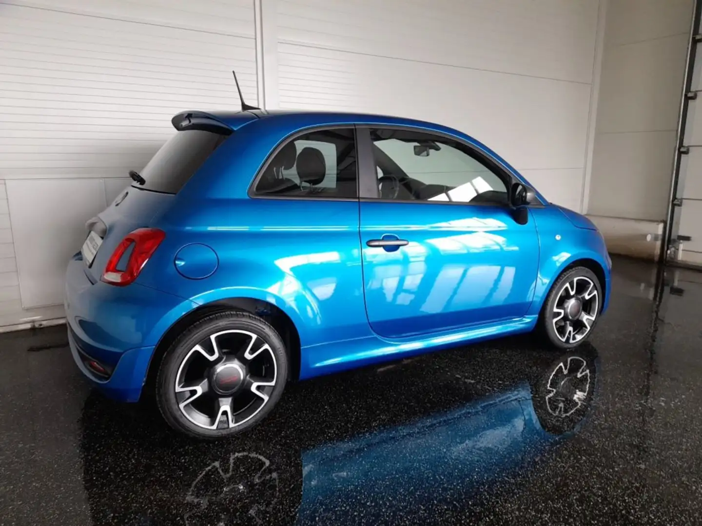 Fiat 500 0,9 TwinAir Turbo 85 500S *16 ZOLL ALU / KLIMAAUT. / TEILLEDER / PDC* Blau - 2