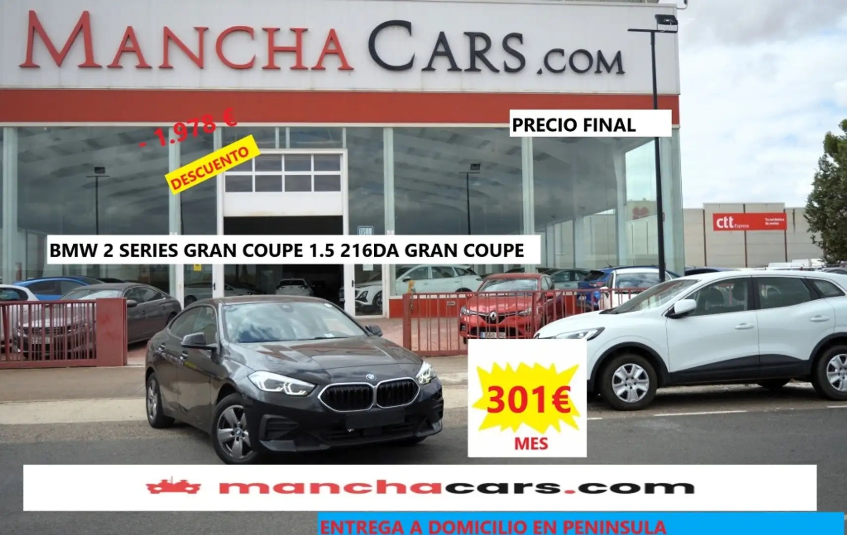 BMW 216 216dA Gran Coupé Luxury Gris - 1