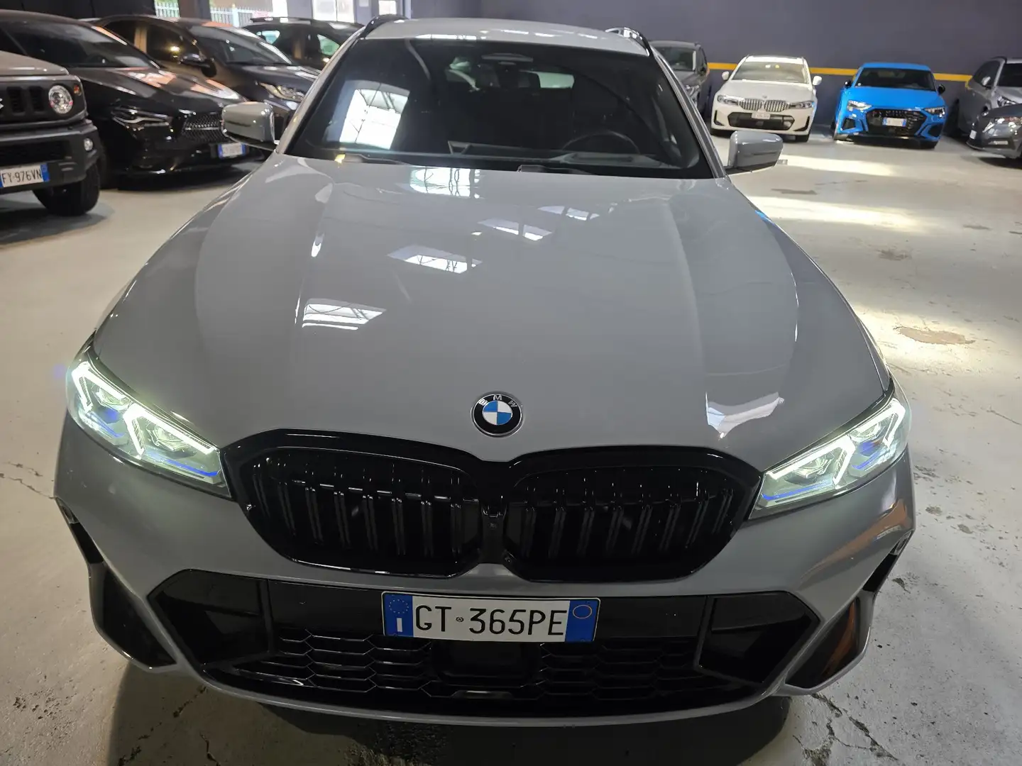 BMW 320 48V MSPORT XDRIVE 320D IBRIDA SW PELLE ALCANTARA Grigio - 2