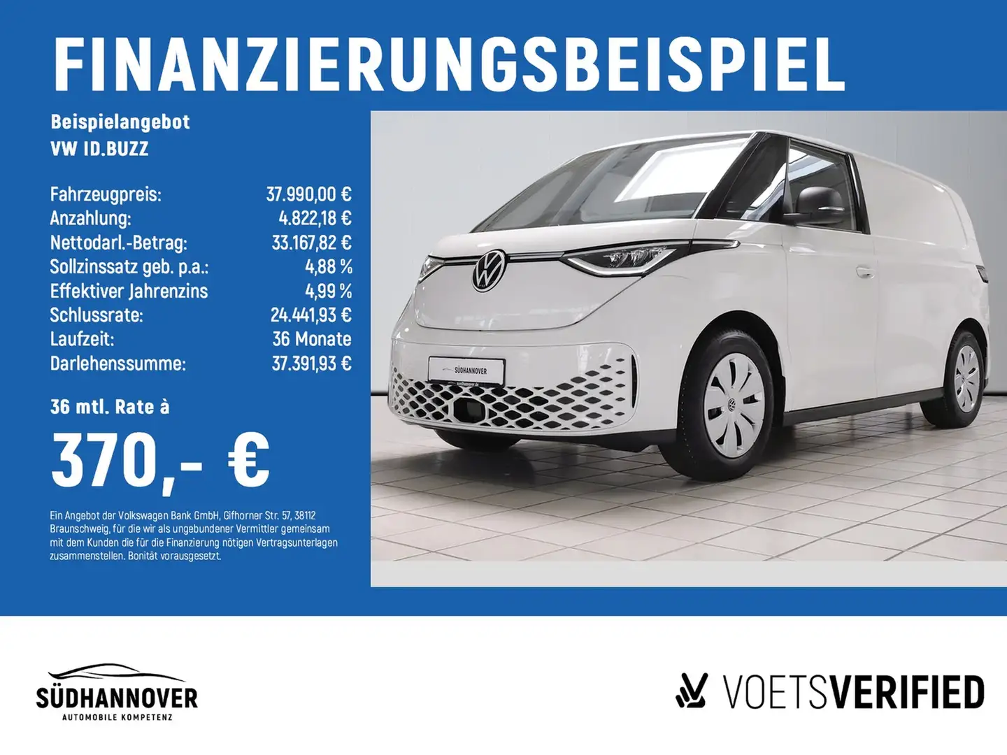 Volkswagen ID. Buzz ID.BUZZ Cargo AHK+ALLWETTER+RFK+TRENNWAND FENSTE Blanco - 2