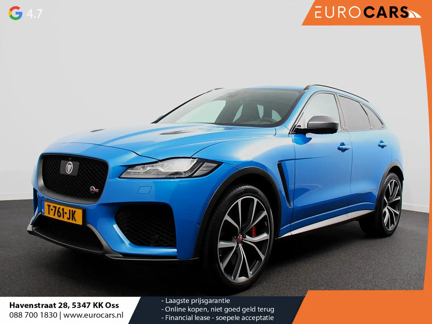 Jaguar F-Pace 5.0 V8 AWD SVR 551 pk Panorama dak | Meridian soun Blauw - 1
