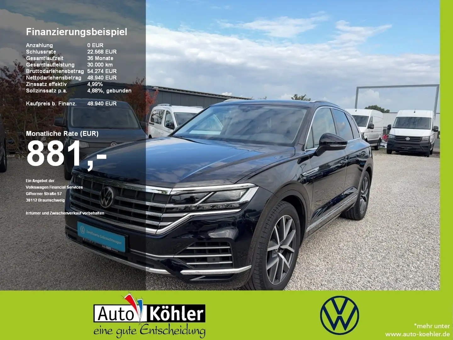 Volkswagen Touareg TDi Elegance ff6 Schwarz - 1